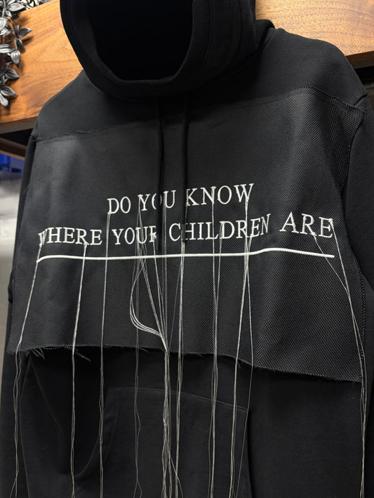 Hood by Air ‘Do you Know Where Your Children Are’ Black Scuba Hoodie