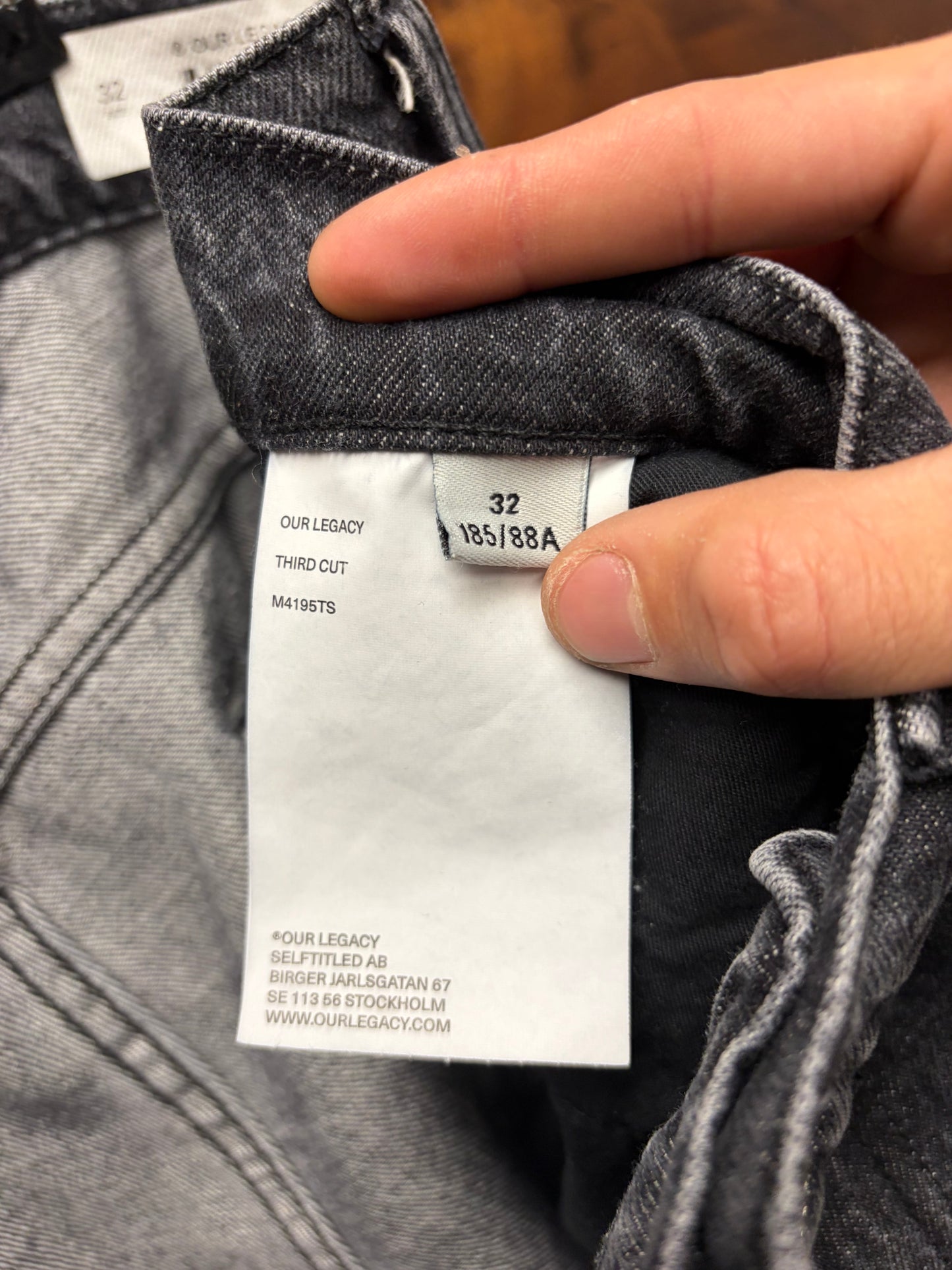 Our Legacy Washed Grey ‘Third Cut’ Denim