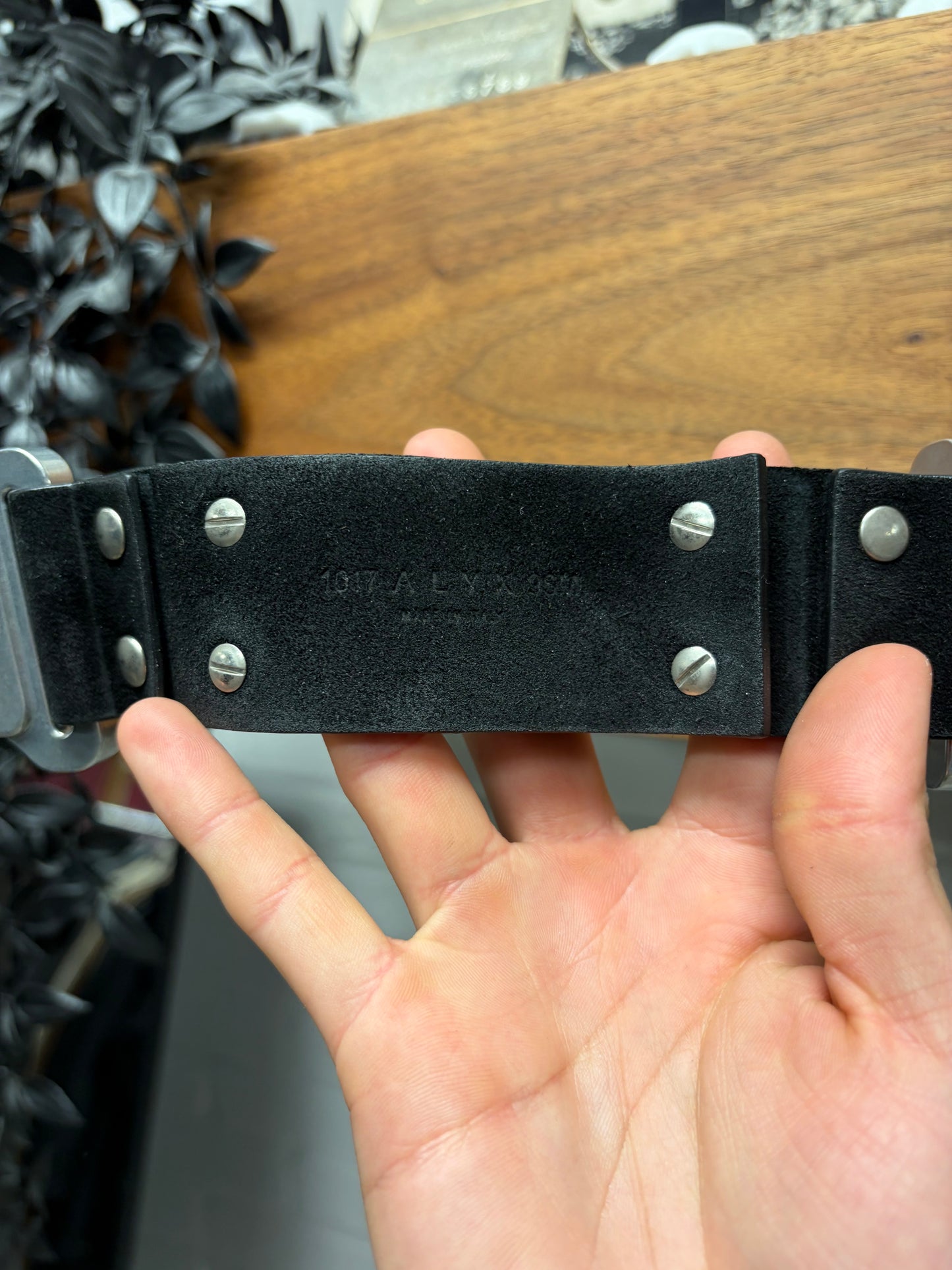 Alyx Studios Classic ‘Rollercoaster’ Black Blistered Leather Bracelet