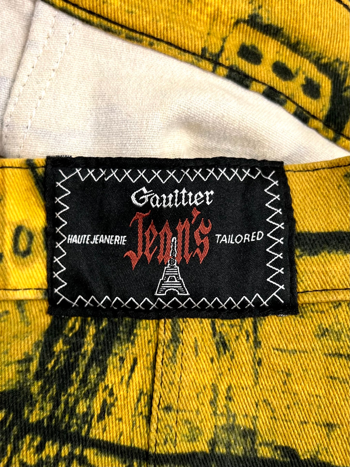 AW1997 Jean Paul Gaultier ‘Fight Racism’ Brick Denim Skirt