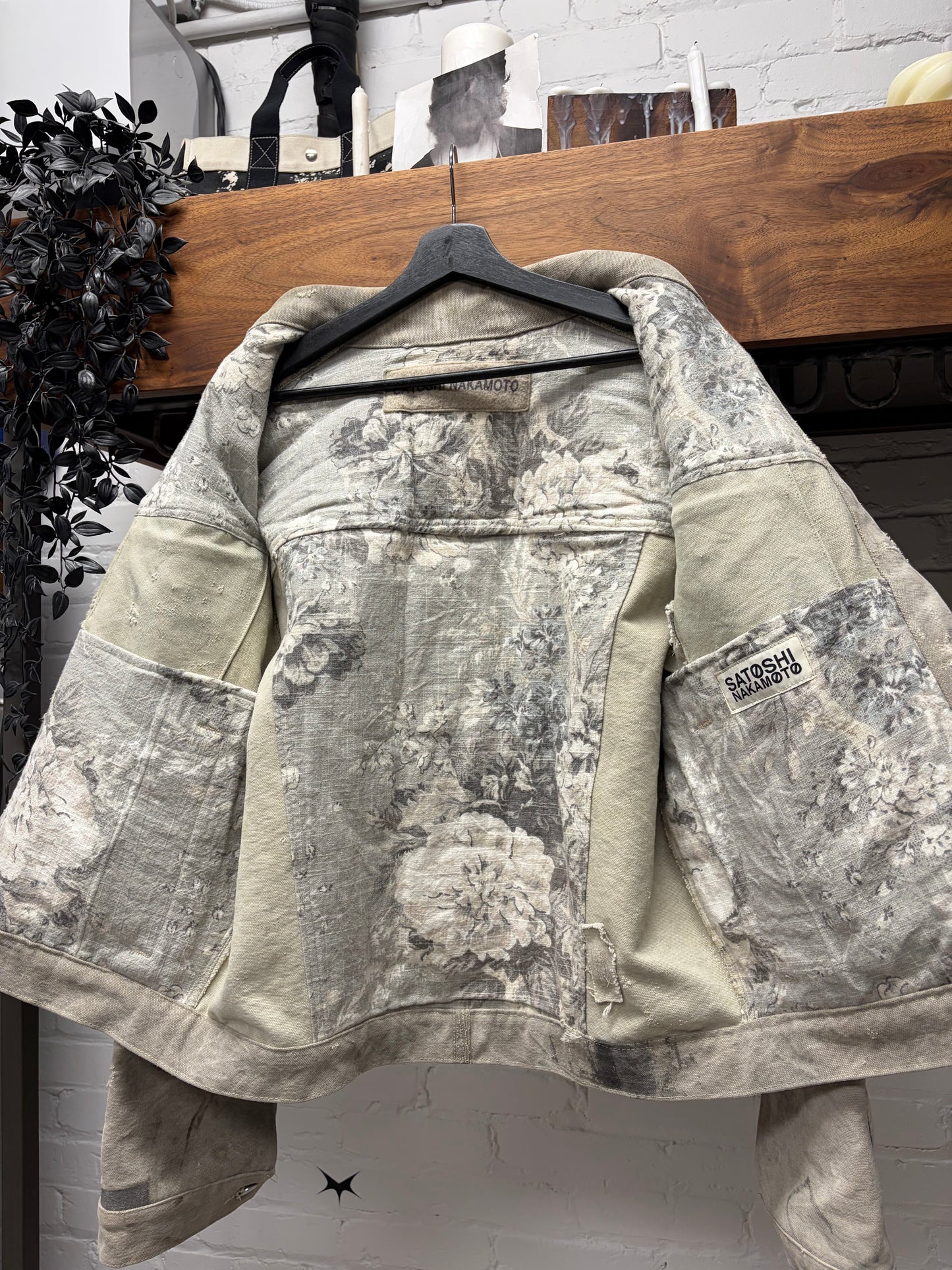 Satoshi Nakamoto x Sicko Ivory Military Canvas Denim Jacket