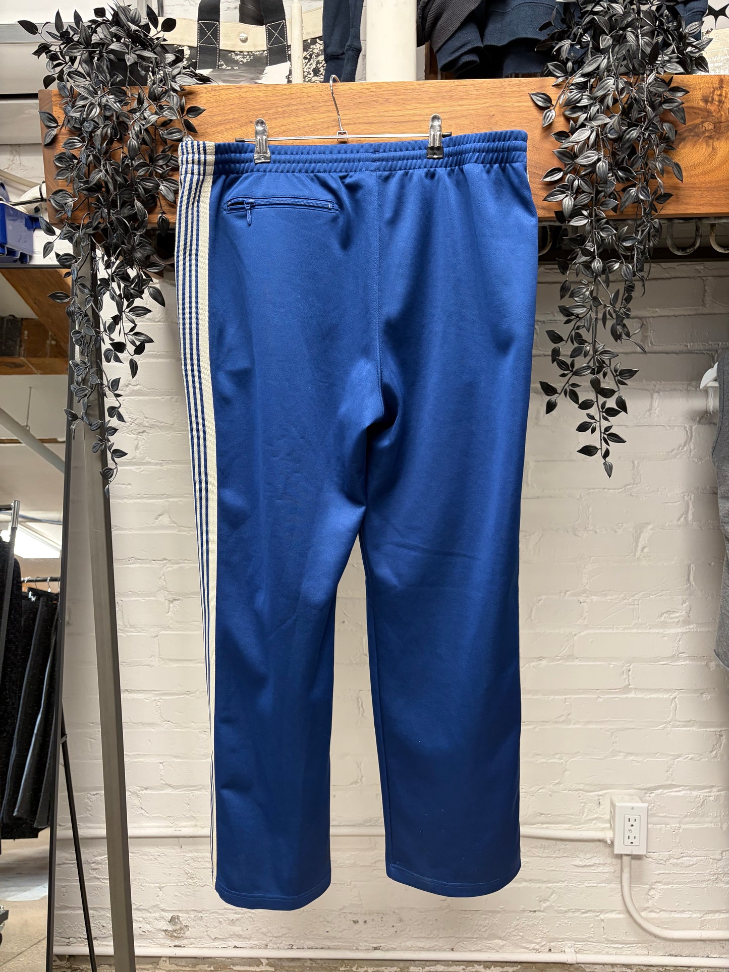 Needles Striped Blue Wide Leg Track Pants