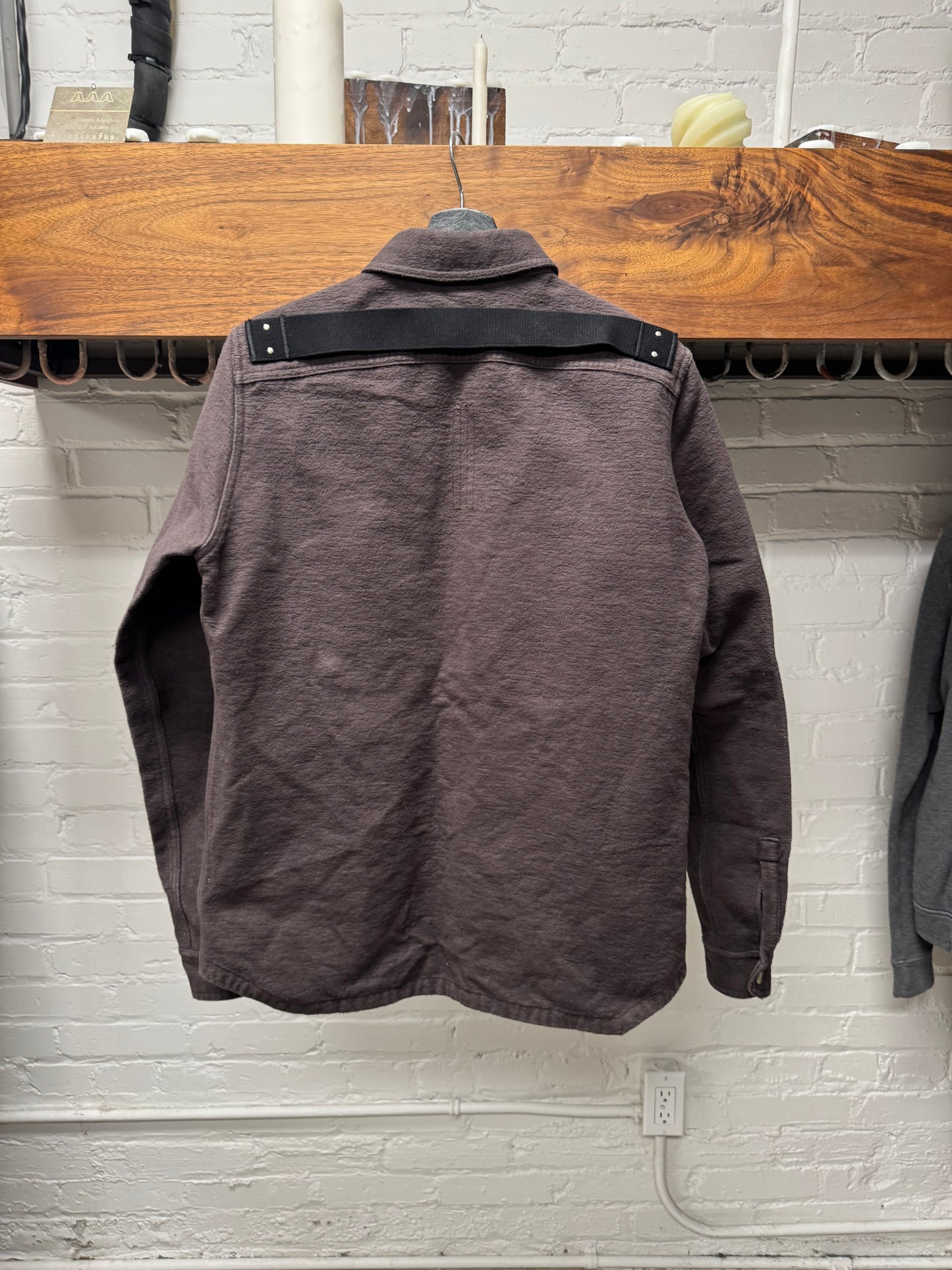 AW2020 Rick Owens ‘Performa’ Brushed Heavy Cotton Work Shirt