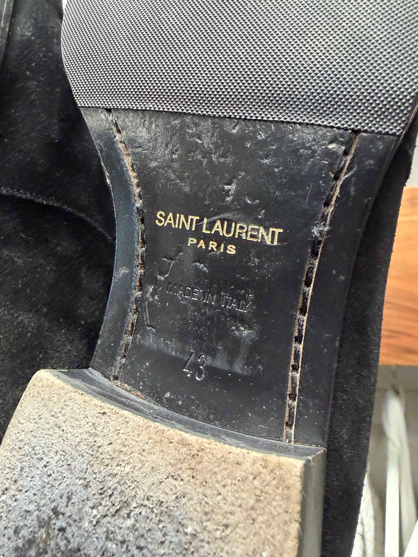 Saint Laurent Black Suede ‘Jodhpur’ Strapped Chelsea Boots