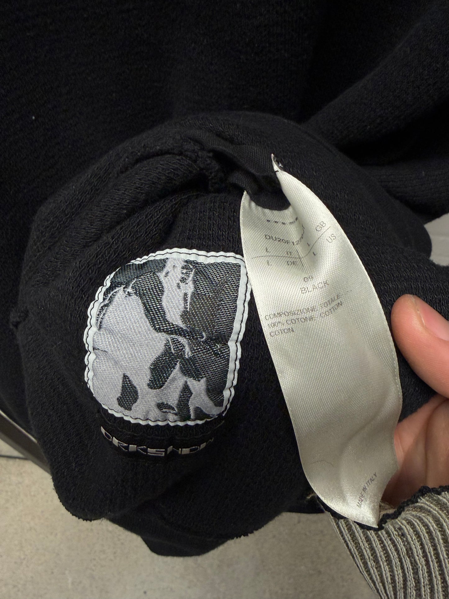 Rick Owens Double Layered Black Thermal Lined Long Sleeve Shirt