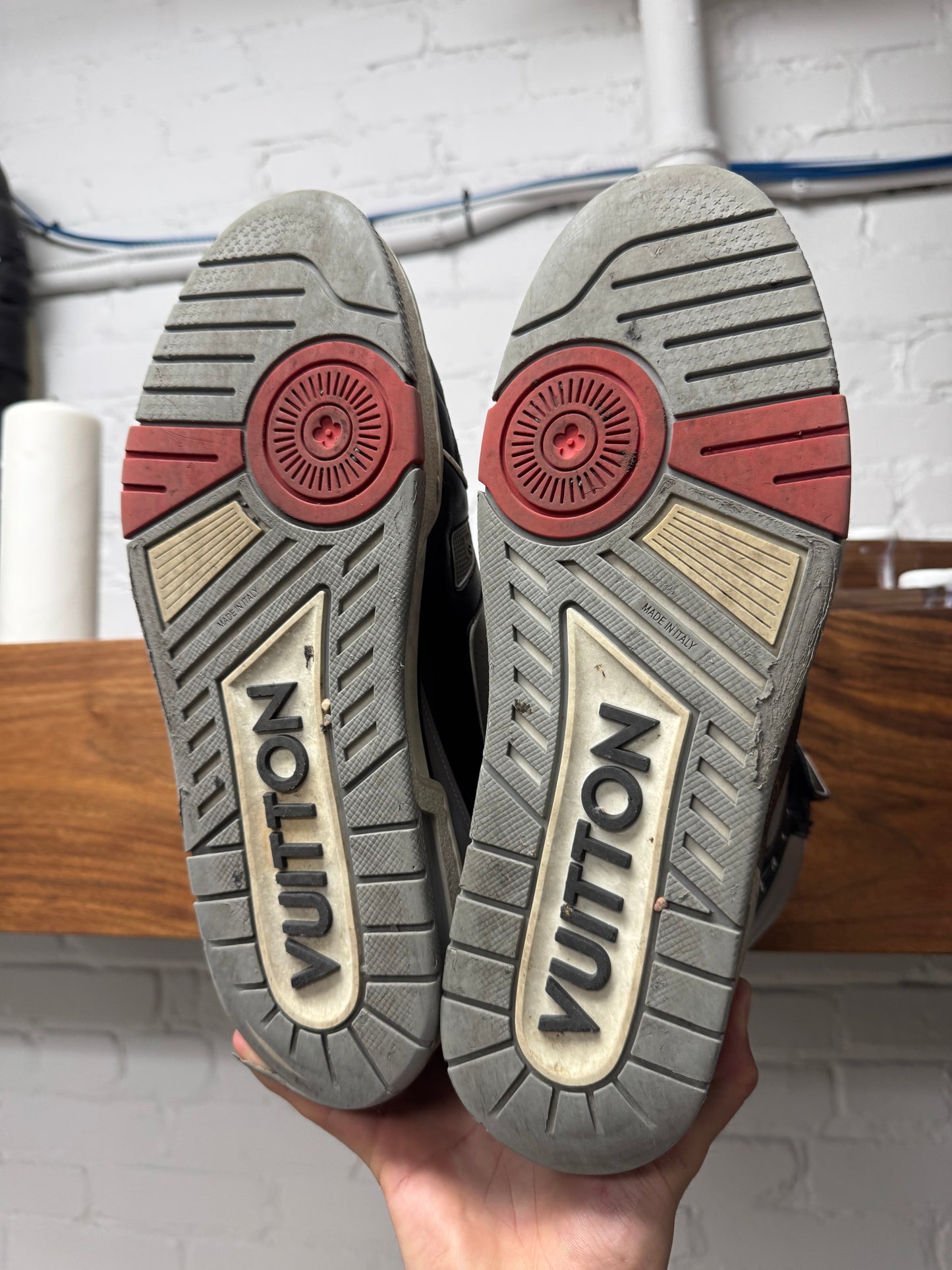 Louis Vuitton by Virgil Abloh High Top ‘LV Trainers’ Sneakers