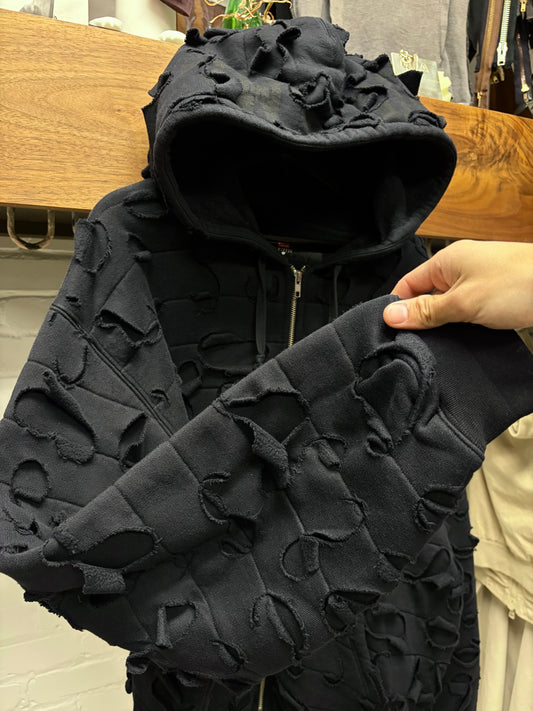 AW2022 Supreme x Griffin ‘Slash Distressed’ Zip-Up Hoodie