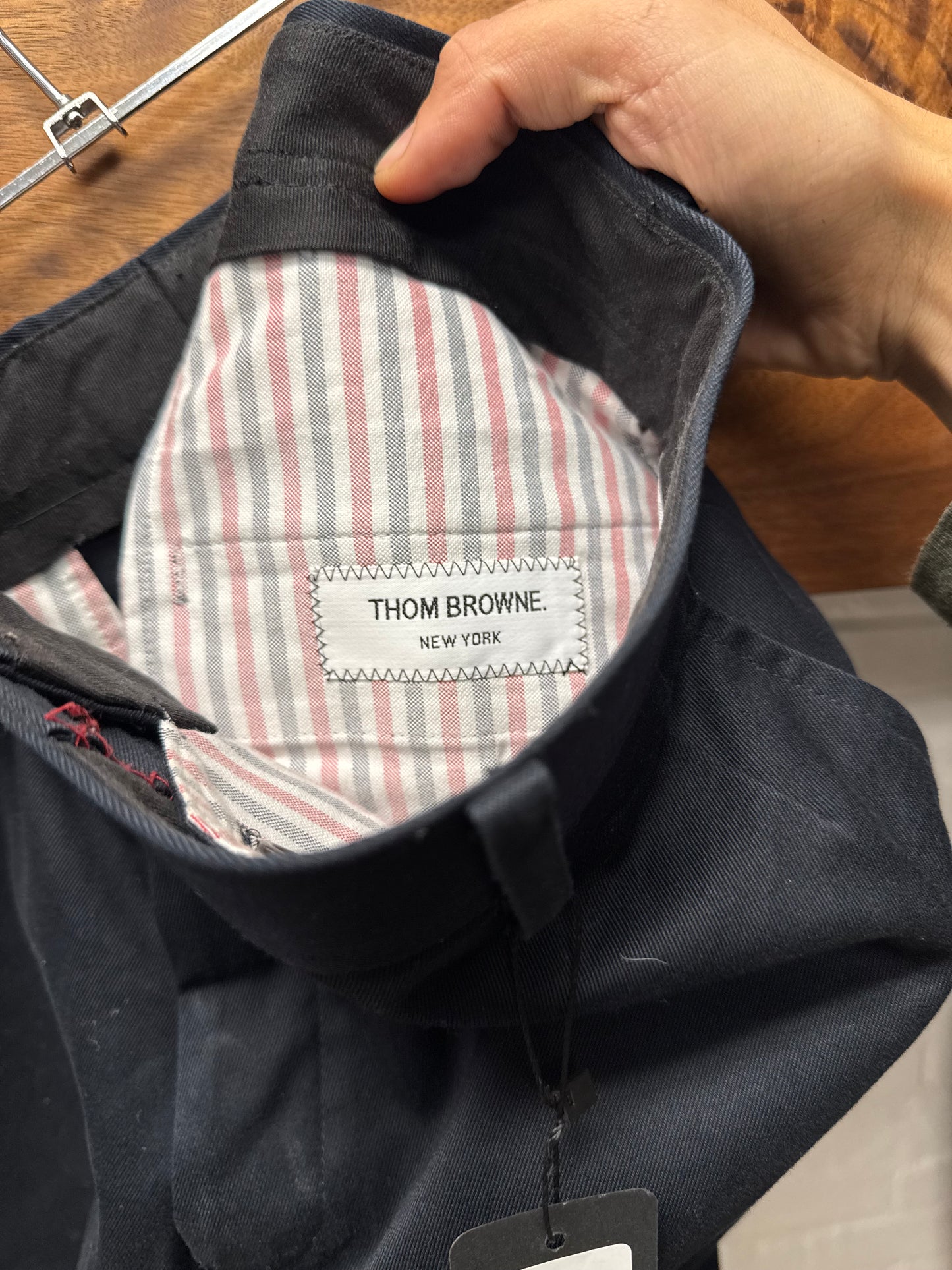 Thom Browne Navy Blue Chino Pants