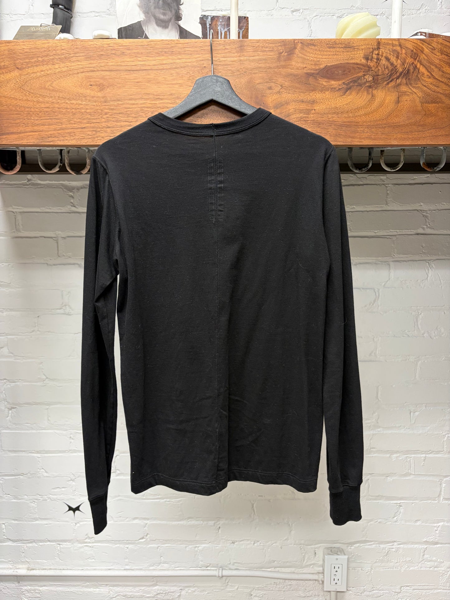 AW2024 Rick Owens ‘Porterville’ Black Long Sleeve Shirt