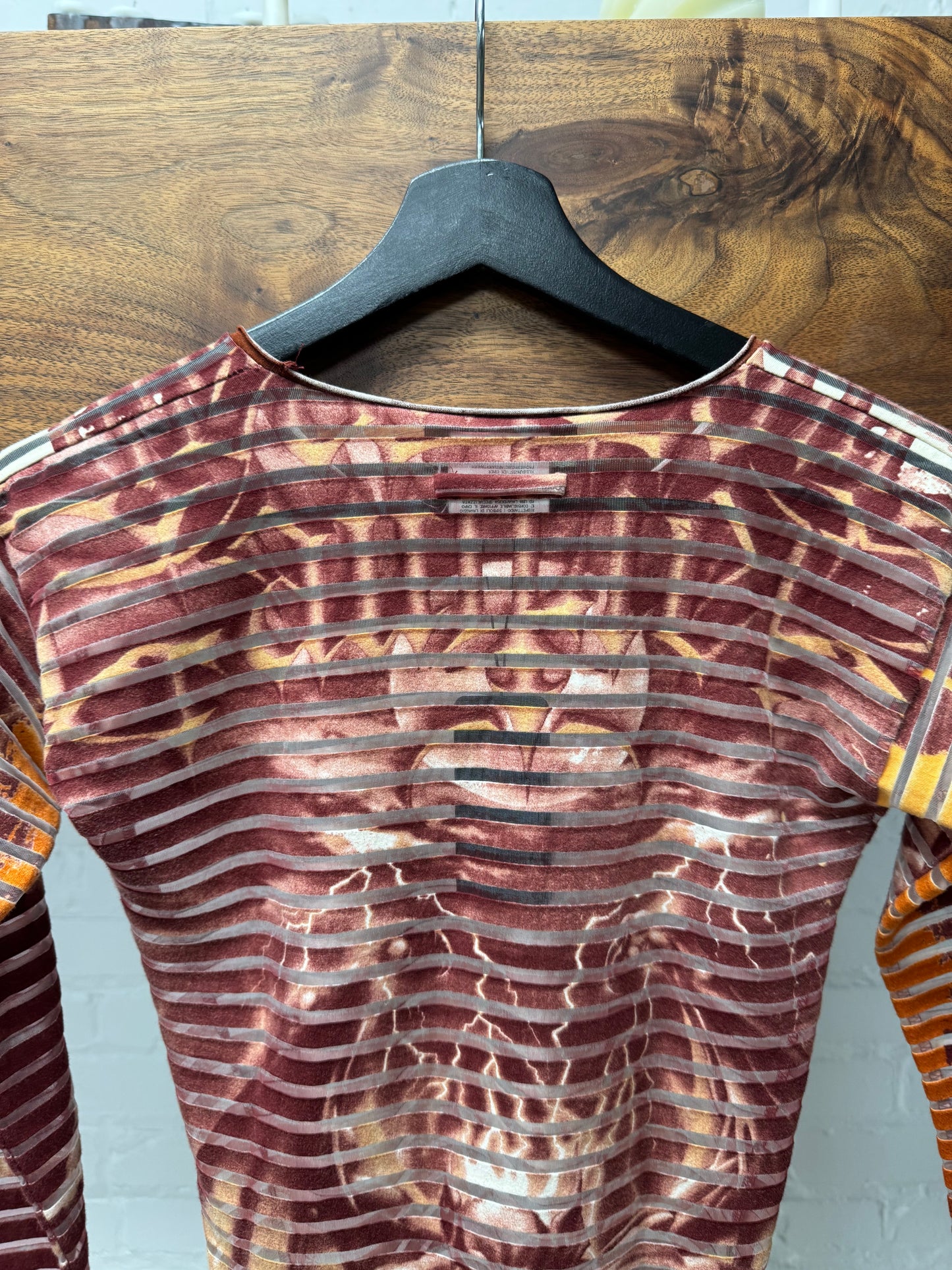 SS2001 Jean Paul Gaultier ‘Satan’ Mesh 3/4 Length Mesh Shirt
