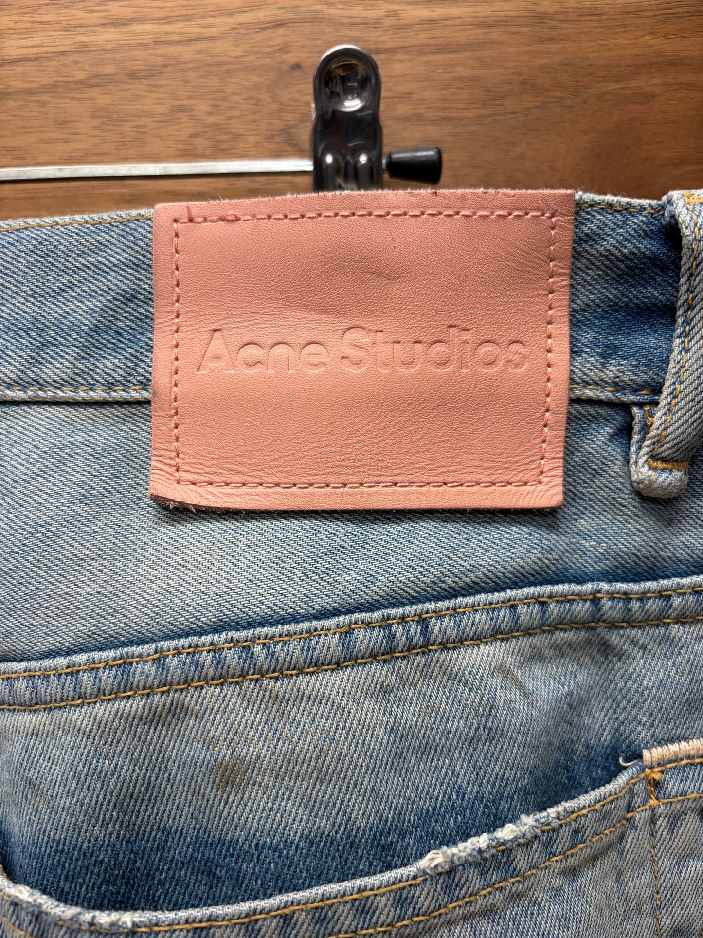 Acne Studios ‘Super Baggy’ Paint Splatter Wide Leg Denim