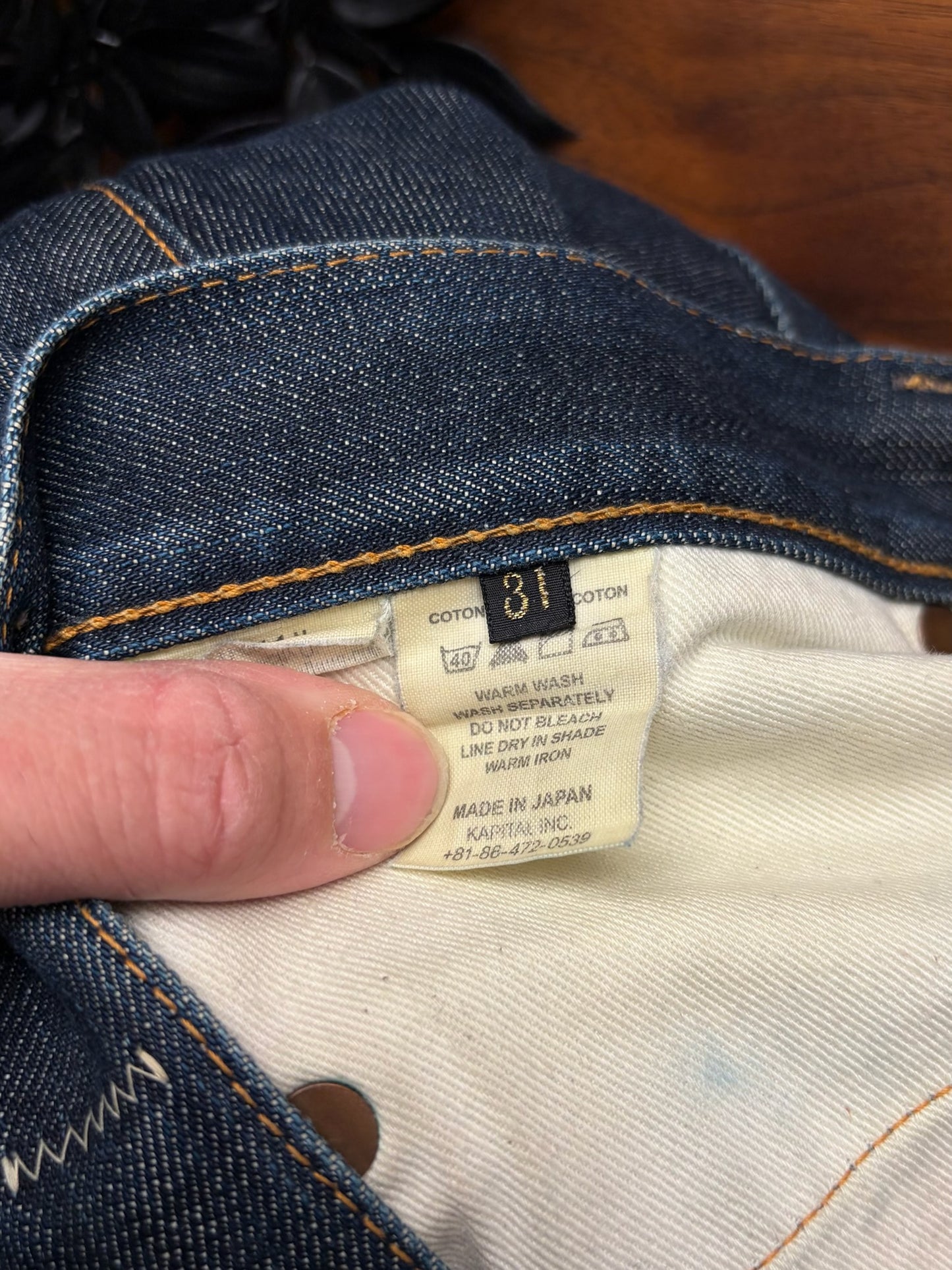 Kapital Raw Indigo Blue Selvedge Skinny Jeans