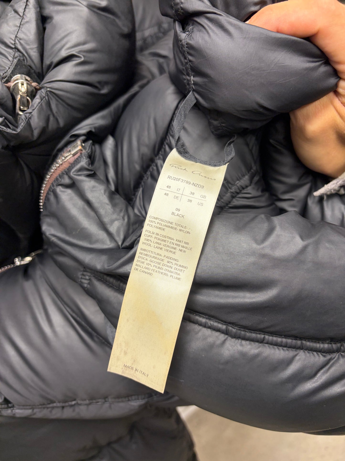 AW2020 Rick Owens ‘Performa’ Jumbo ‘IES’ Down Filled Puffer Jacket