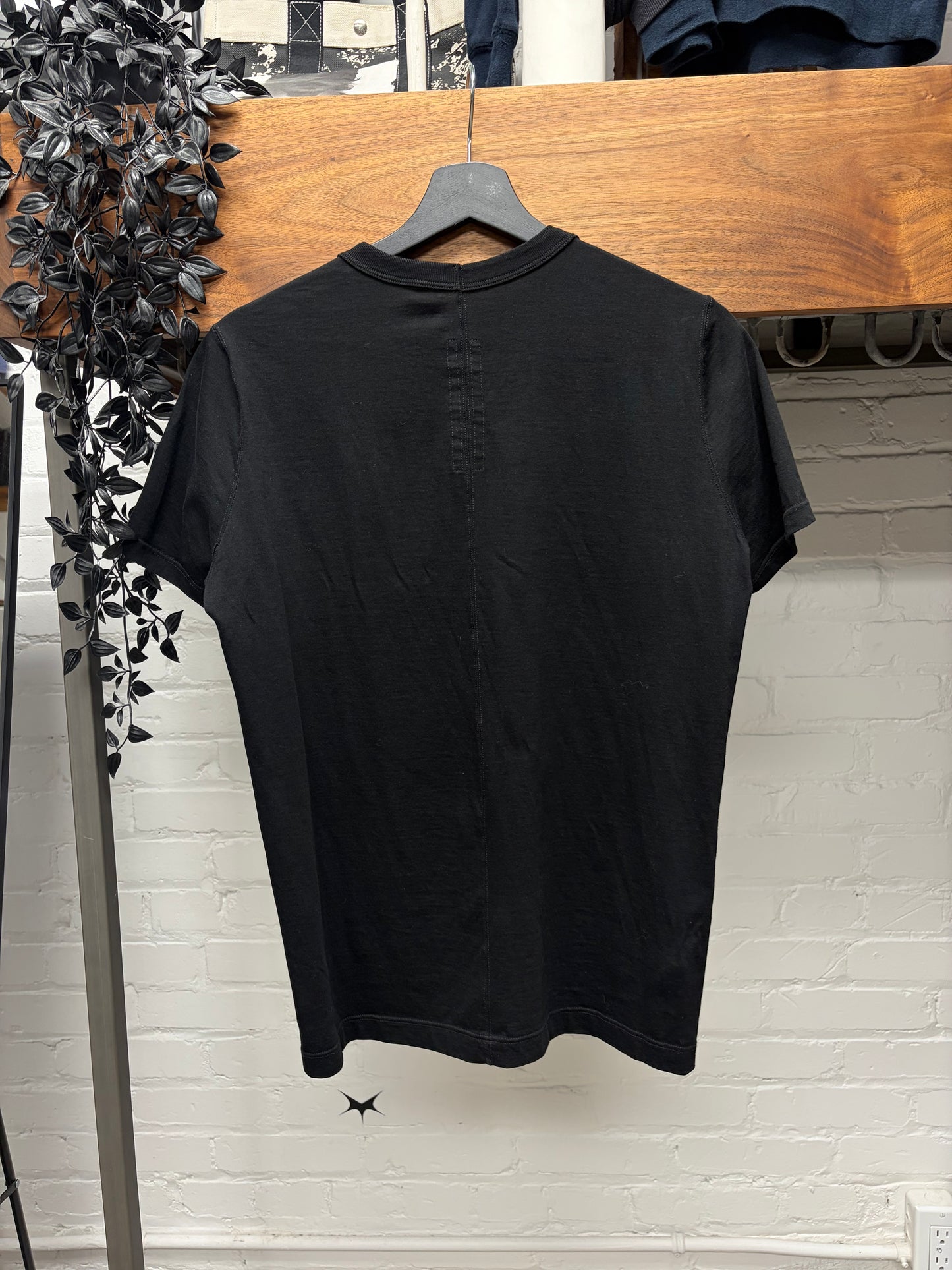 SS2025 Rick Owens ‘Hollywood’ Black ‘Level’ T-Shirt