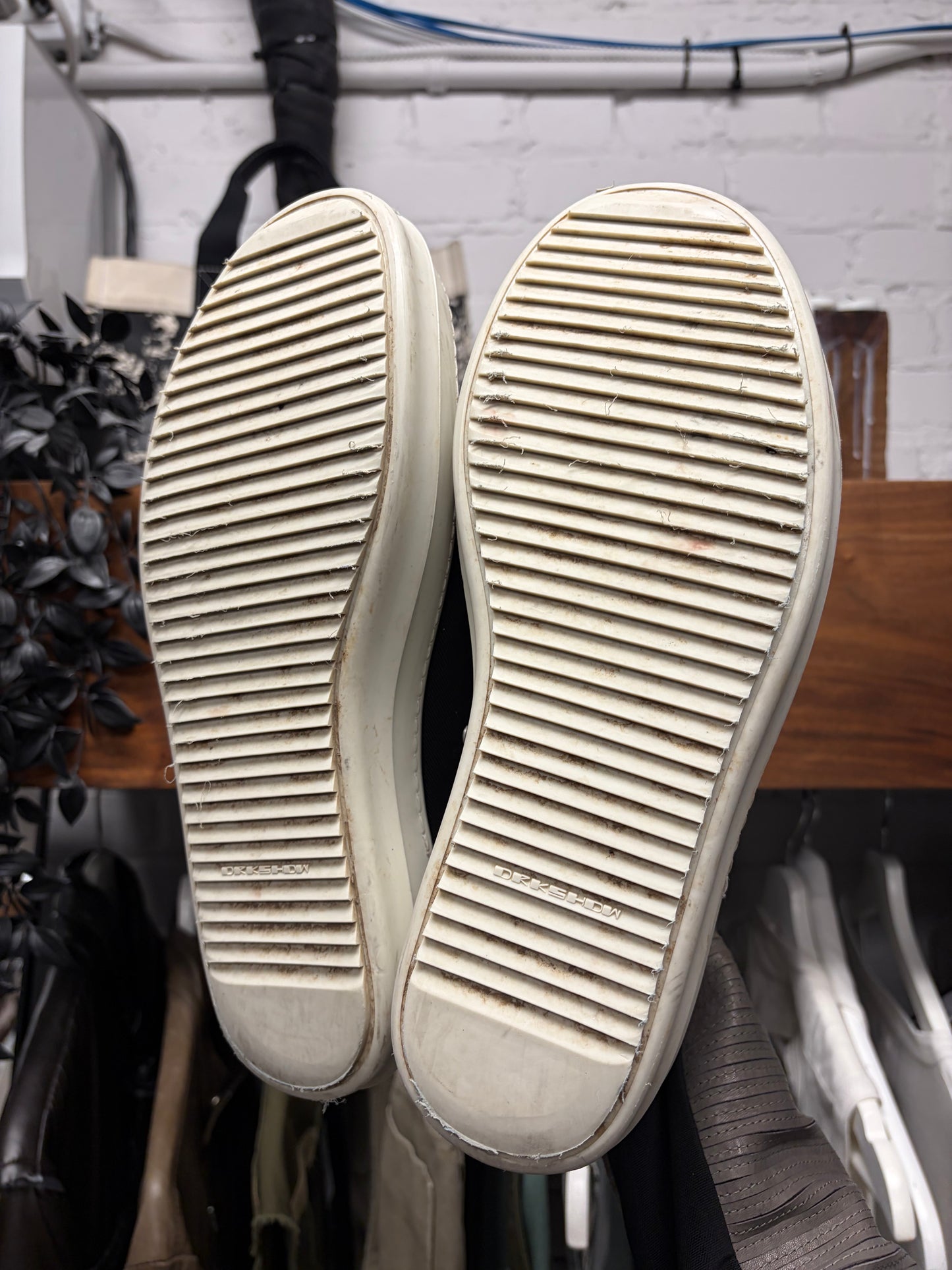 Rick Owens DRKSHDW ‘Ramones’ Black Canvas Low Top Sneakers