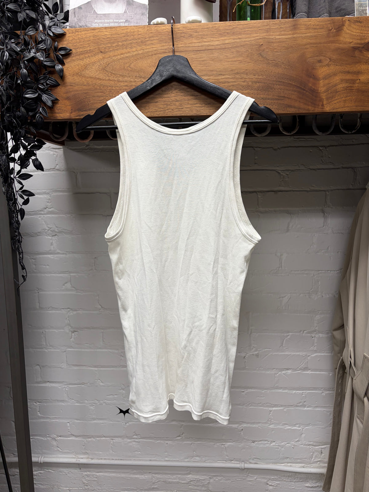 SS2003 Ann Demeulemeester ‘Sin’ White Ribbed Cotton Tank Top