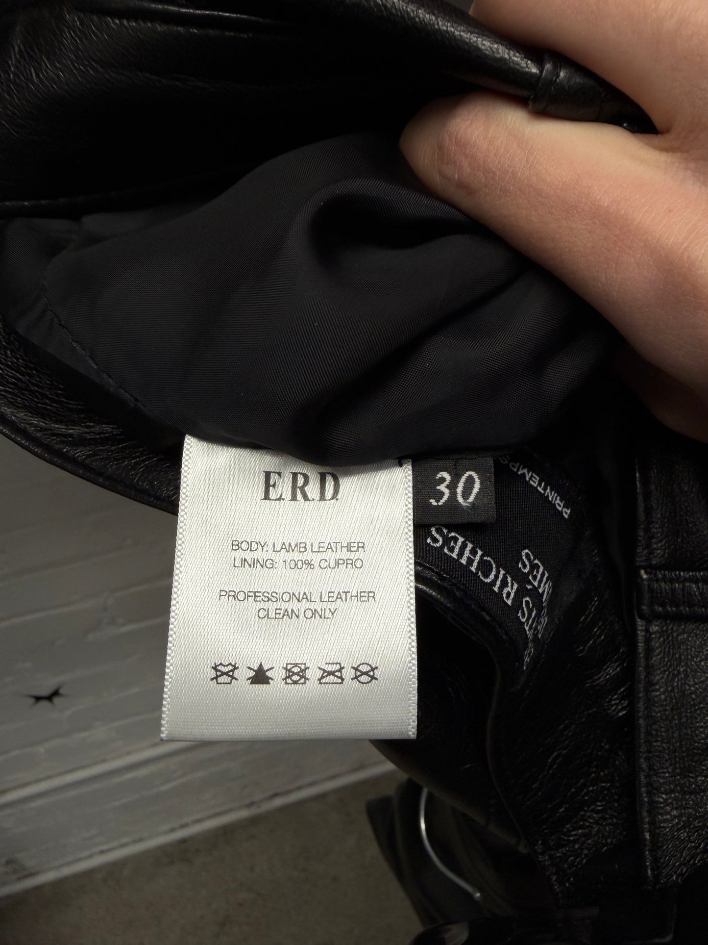SS2022 Enfants Riches Deprimes Black Lambskin Leather Carpenter Pants