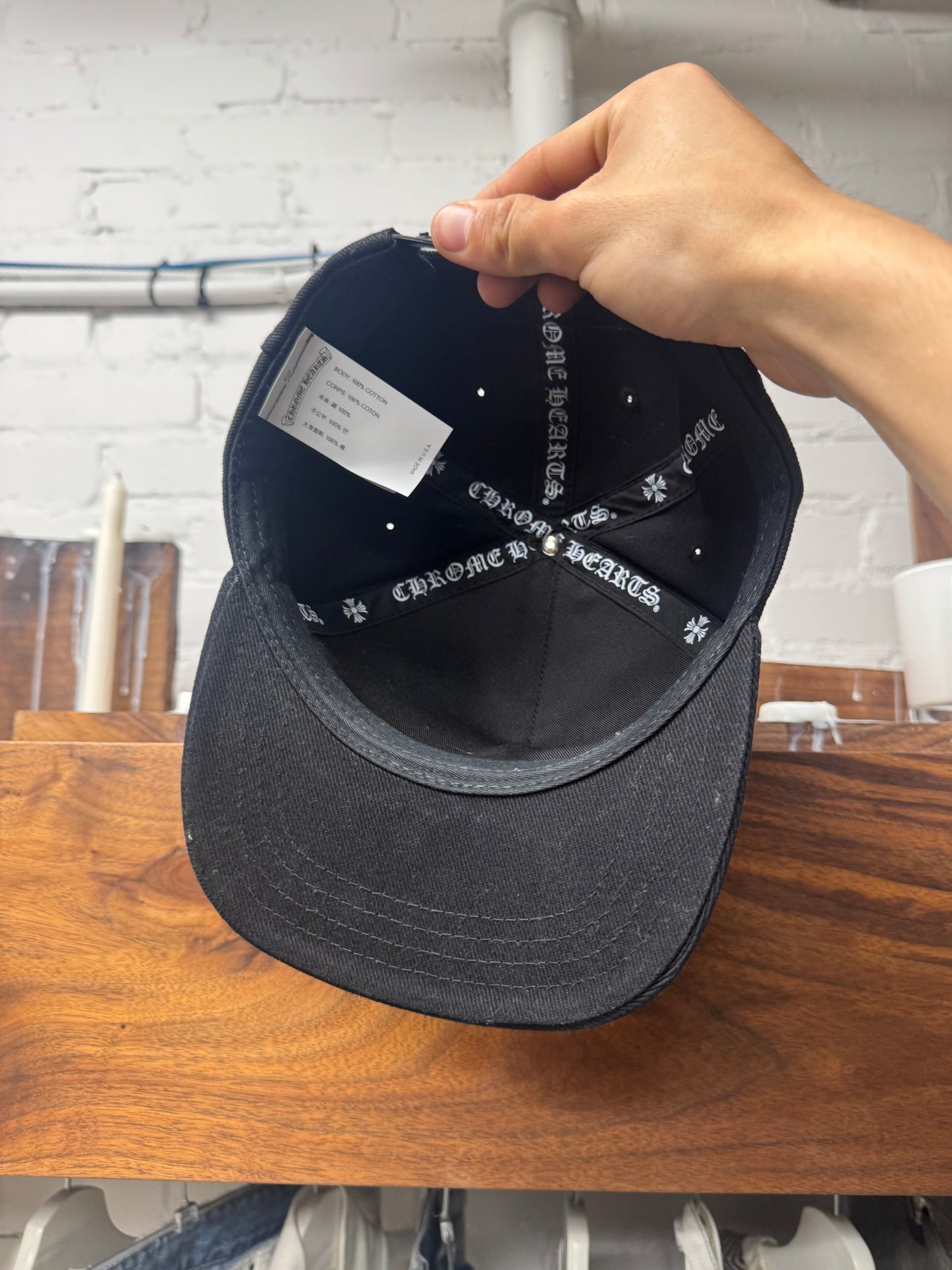 Chrome Hearts ‘RS3’ Triple Cross Black Trucker Hat