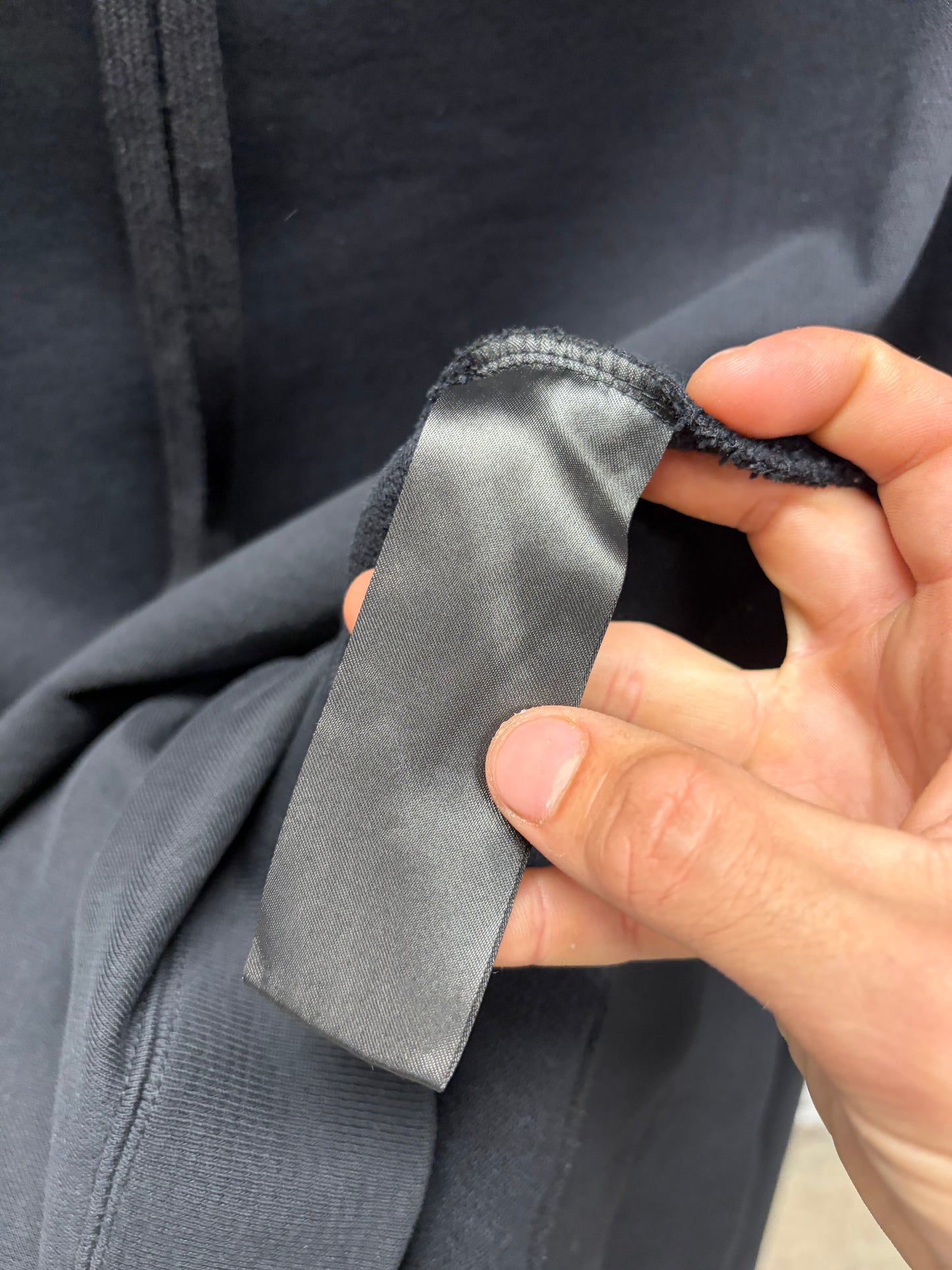 2018 Raf Simons Oversized Hoodie with Houndstooth Interior
