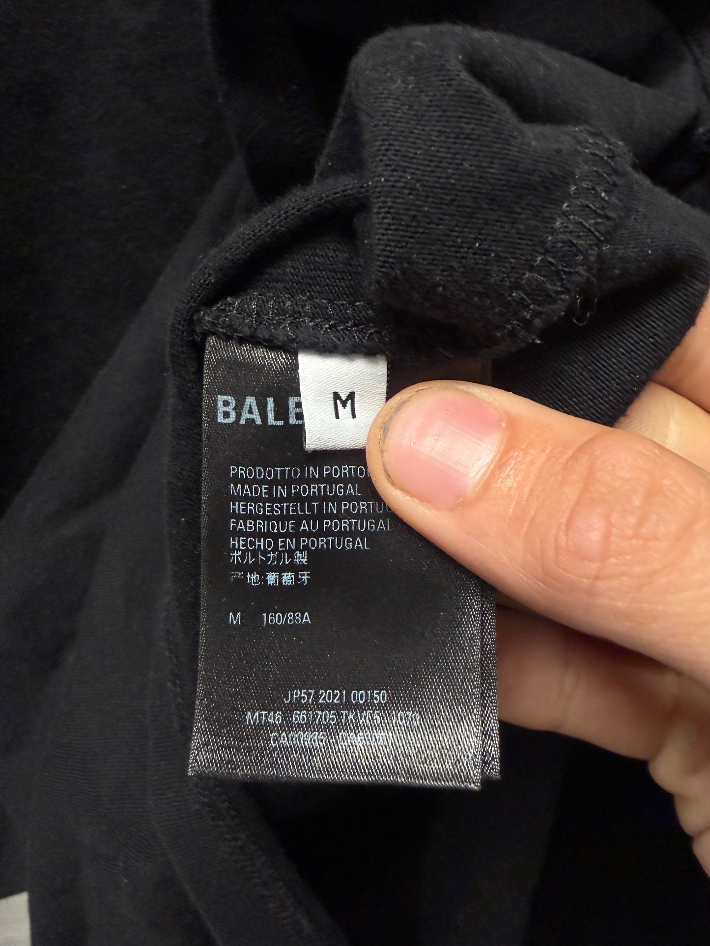 2021 Balenciaga ‘Trippy Barcode Logo’ Black Graphic T-Shirt