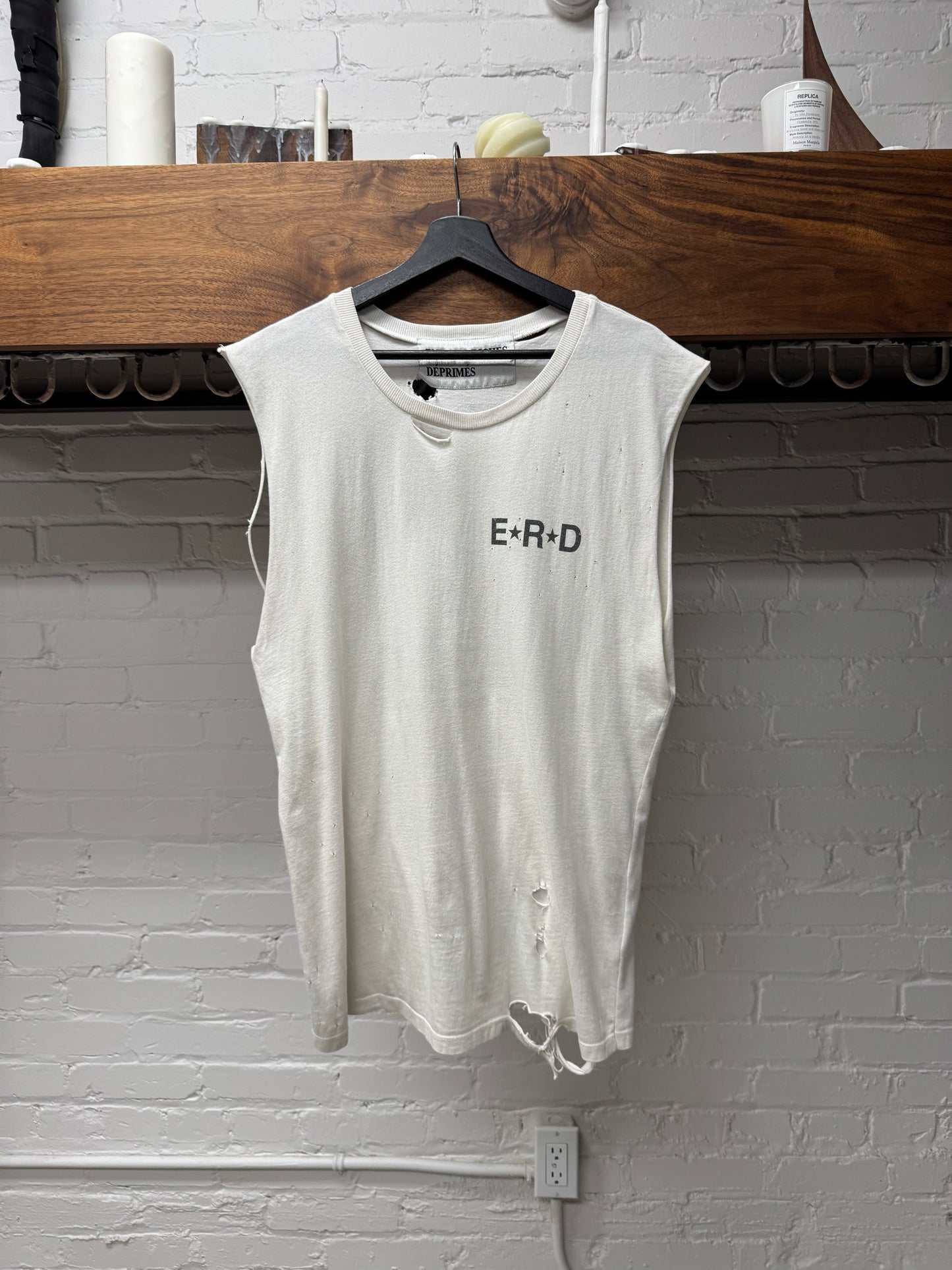 Enfants Riche Deprimes ‘Dieu’ Distressed Tank Top