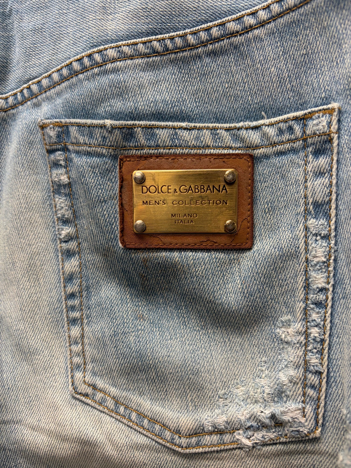 Vintage Dolce & Gabbana Light Wash Blue Bootcut Denim