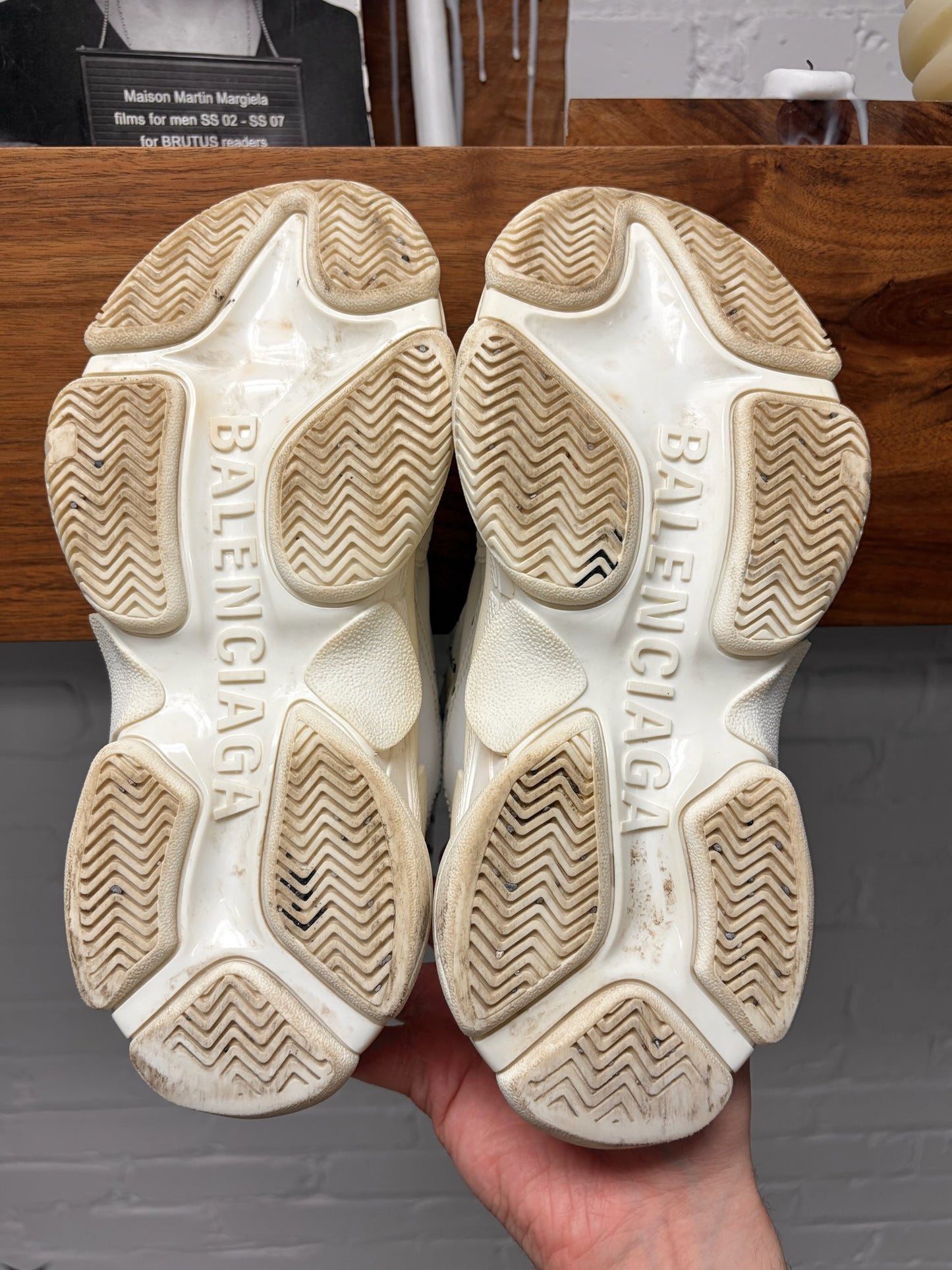 Balenciaga ‘Triple S’ Cream White Low Top Sneakers