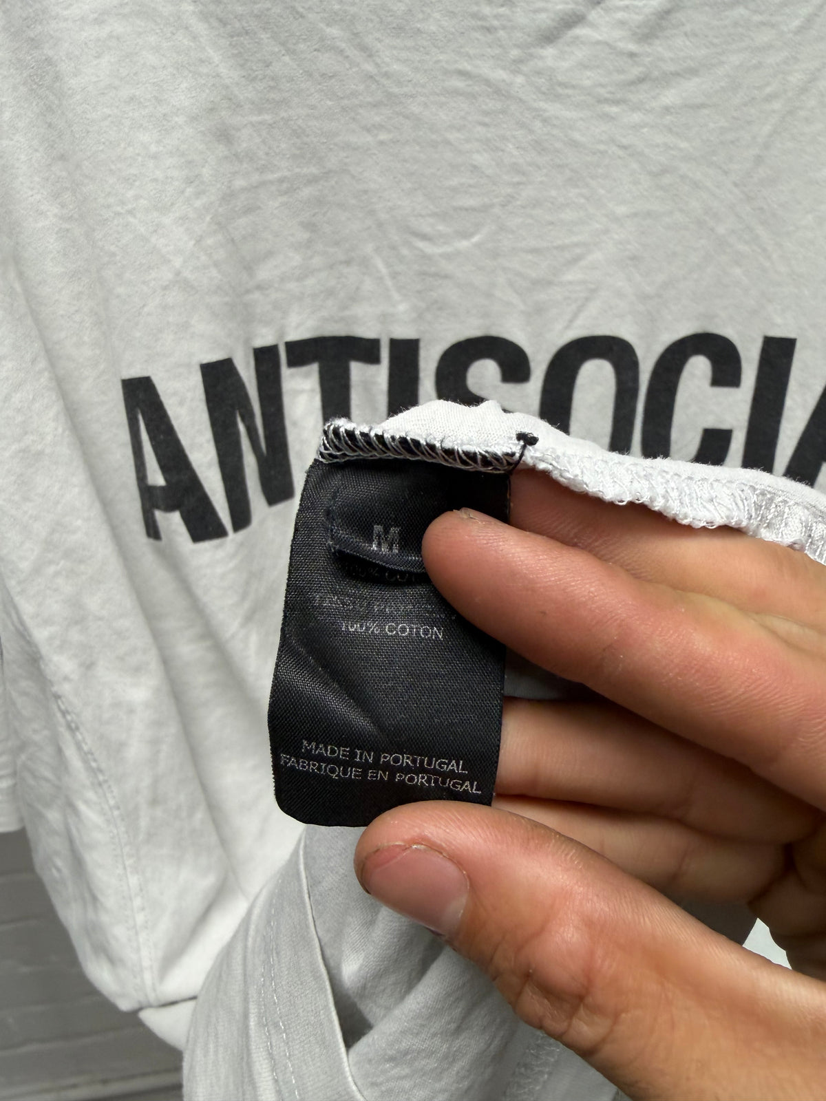 AW2021 Vetements ‘Antisocial’ White No Photos T-Shirt