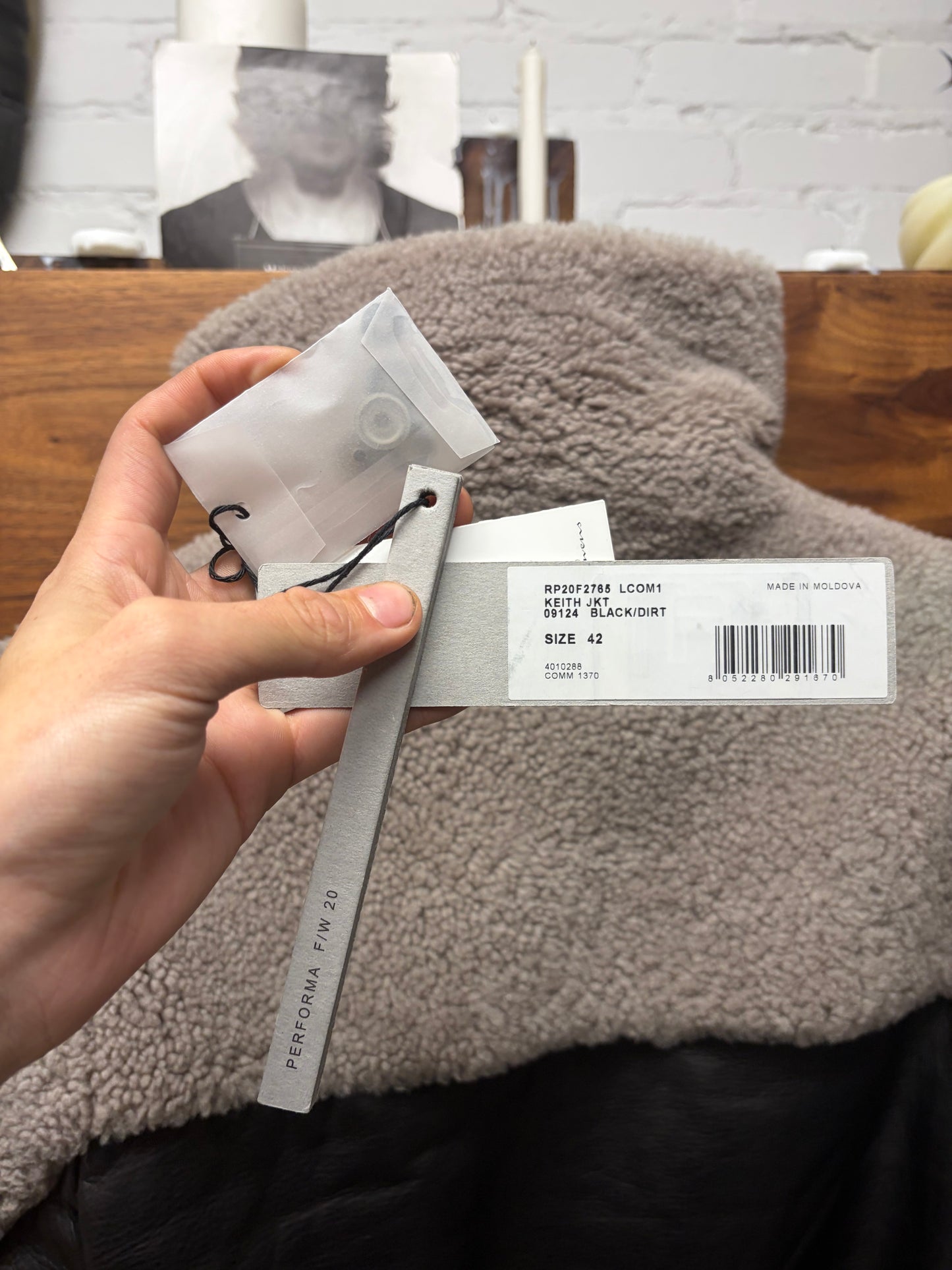 AW2020 Rick Owens ‘Performa’ Shearling/Leather ‘Keith’ Jacket