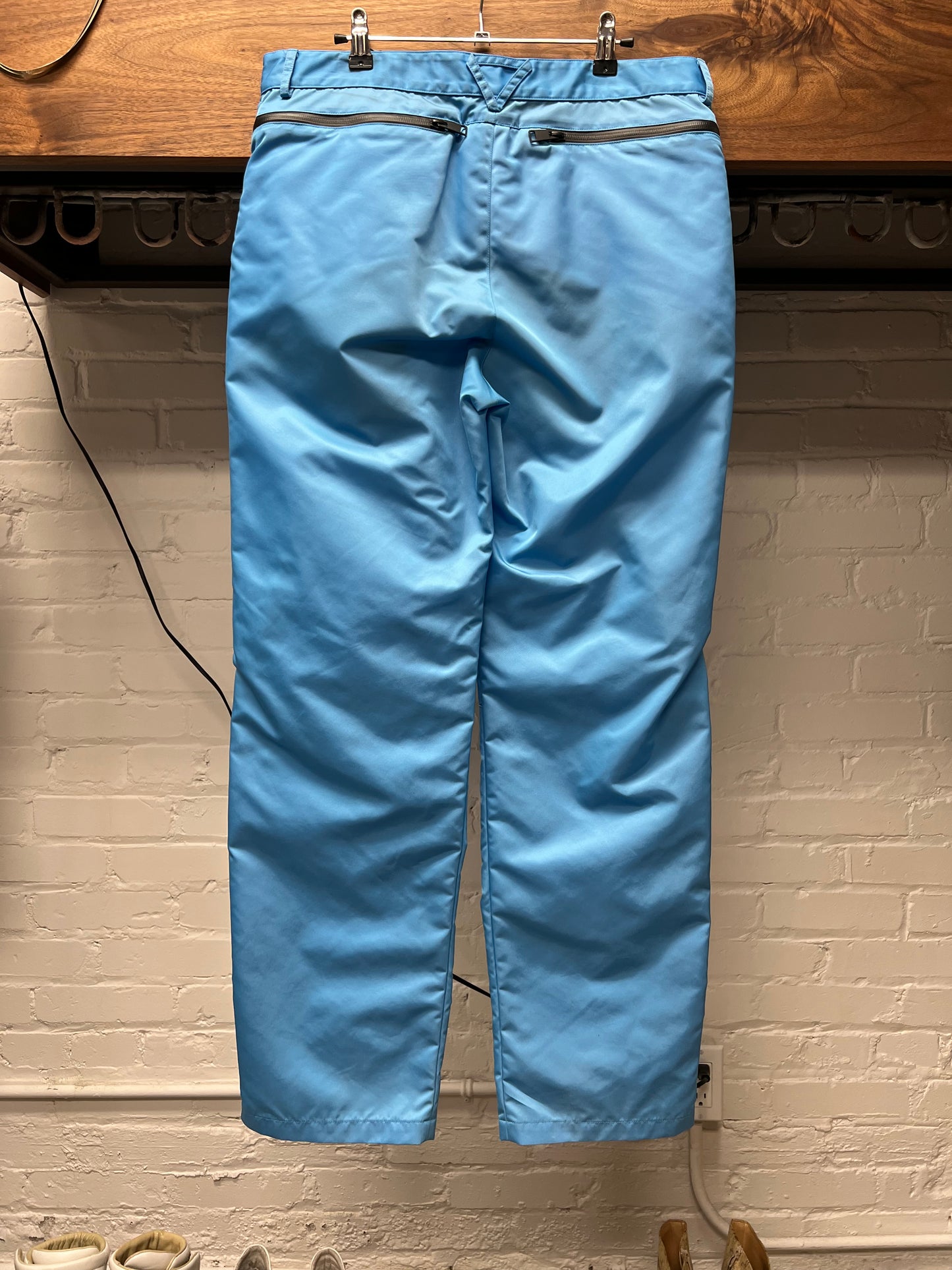 Bottega Veneta Sky Blue Quilted Butterfly Pocket Pants