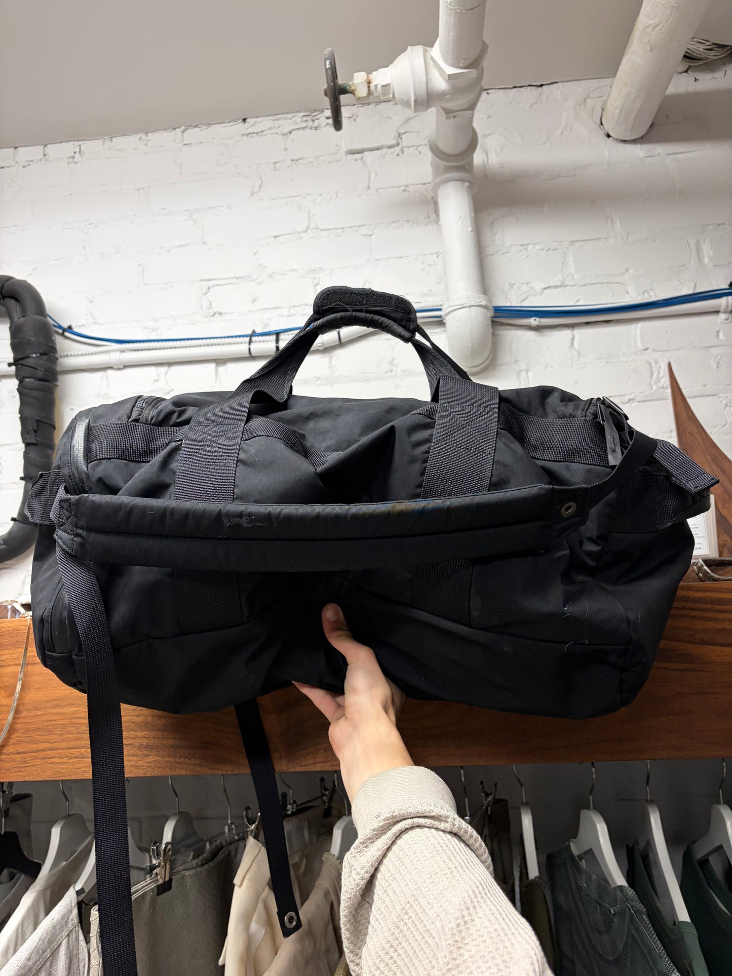 Yoshida Porter ‘Booth Pack’ 3 Way Black Duffel Bag