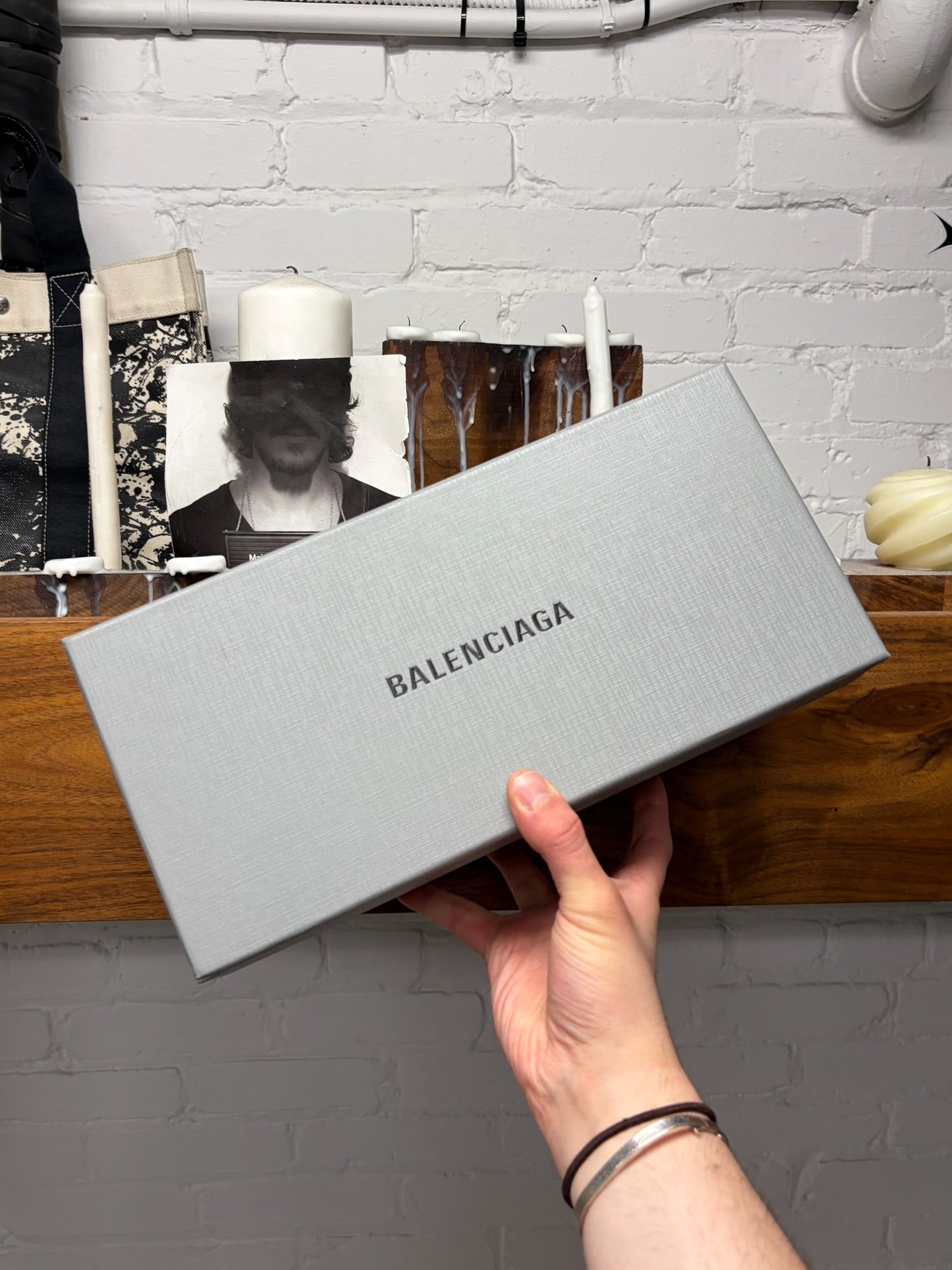 Balenciaga ‘Campaign Logo’ Black Fuzzy Slippers