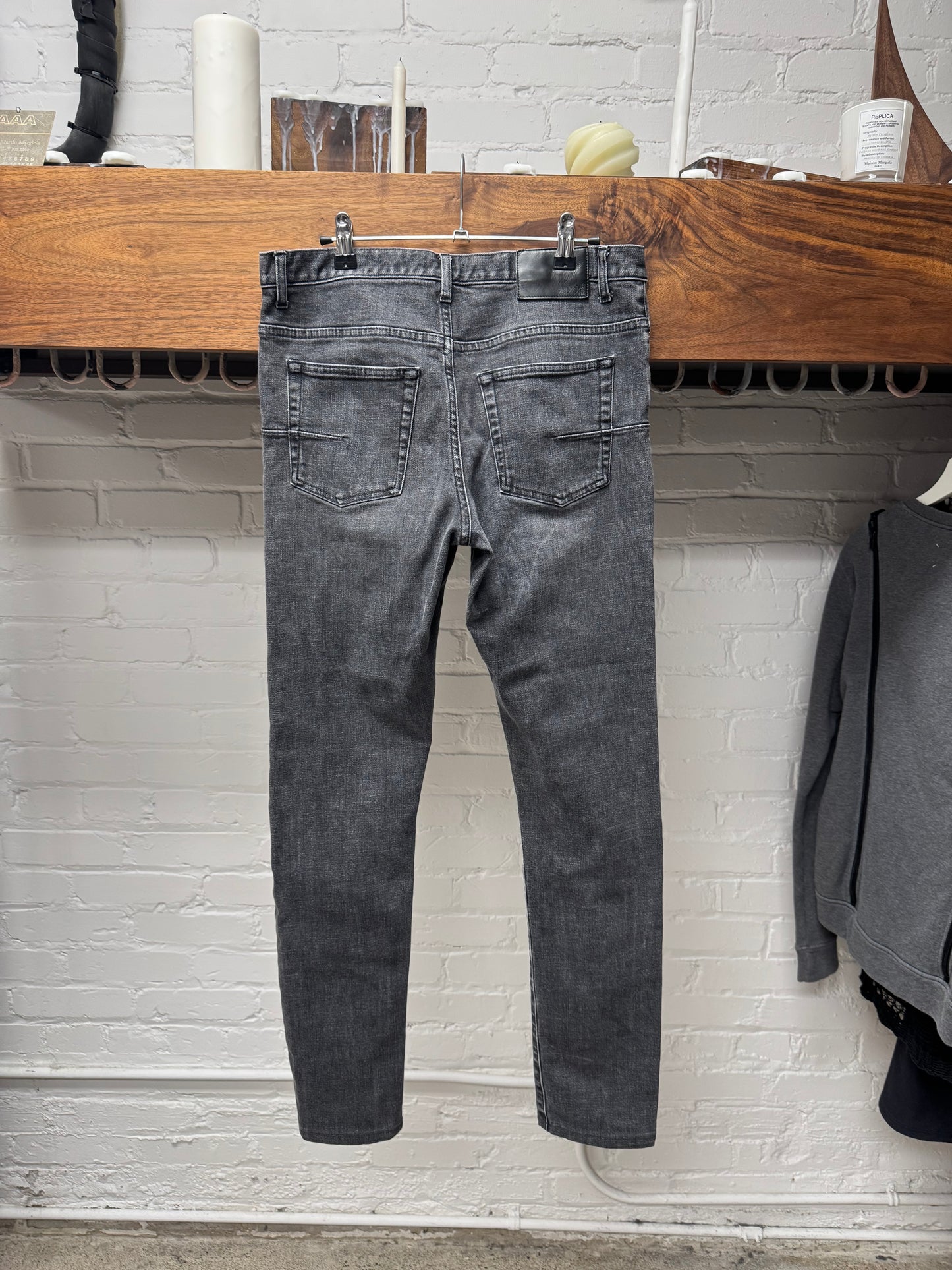 Dior Homme Slim Cut Washed Grey Denim