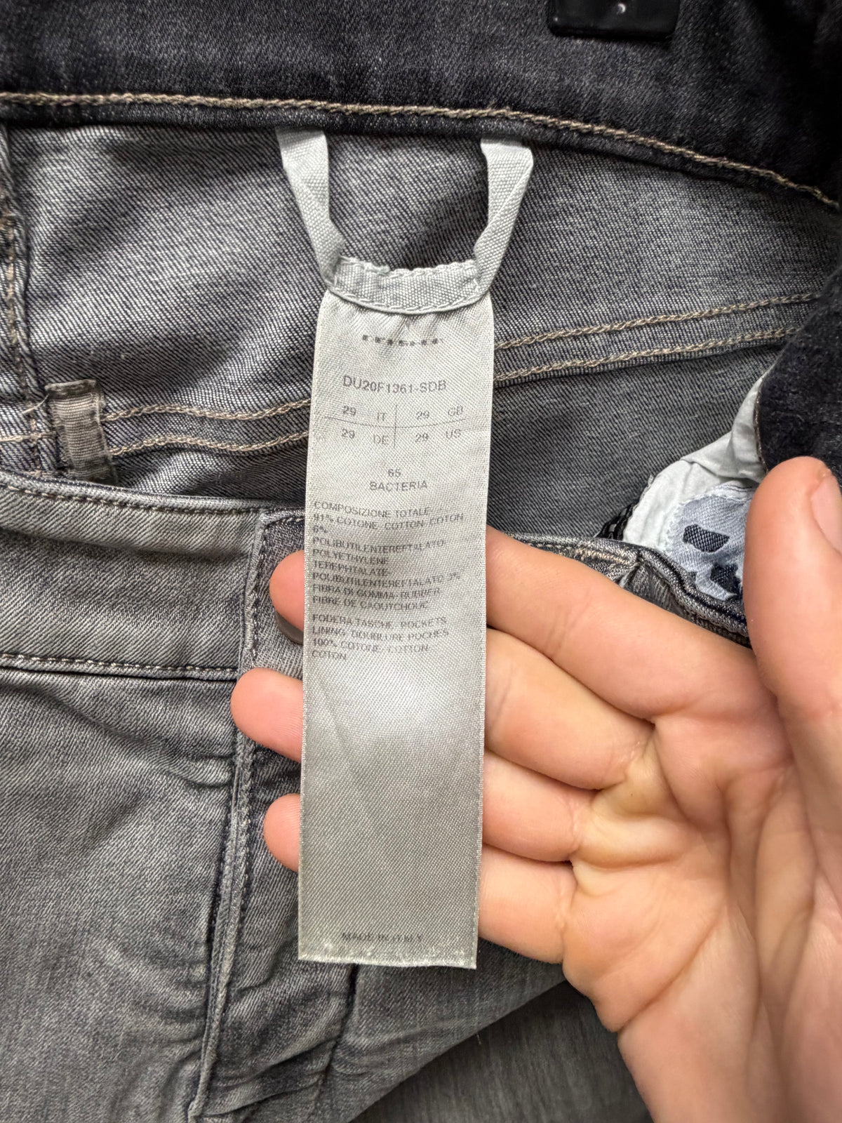 Rick Owens ‘Tyrone’ Bacteria Grey Skinny Jeans