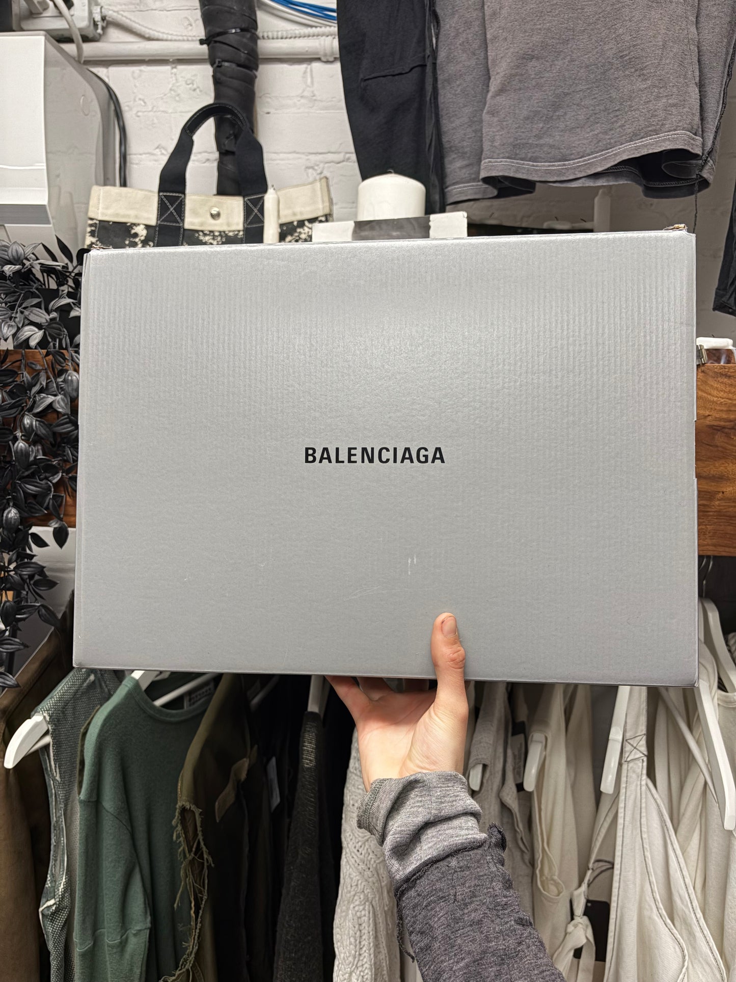 Balenciaga 10XL ‘Worn Out’ Grey/Red Platform Sneakers