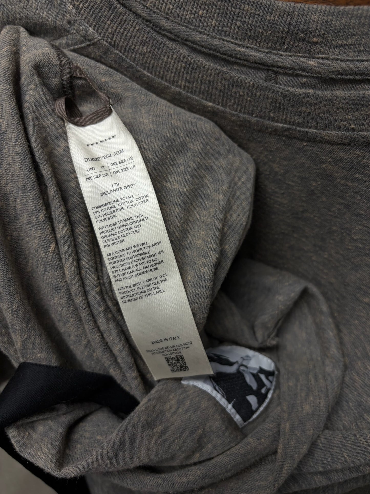 Rick Owens DRKSHDW ‘Temple’ Melange Grey ‘Level’ Oversized T-Shirt