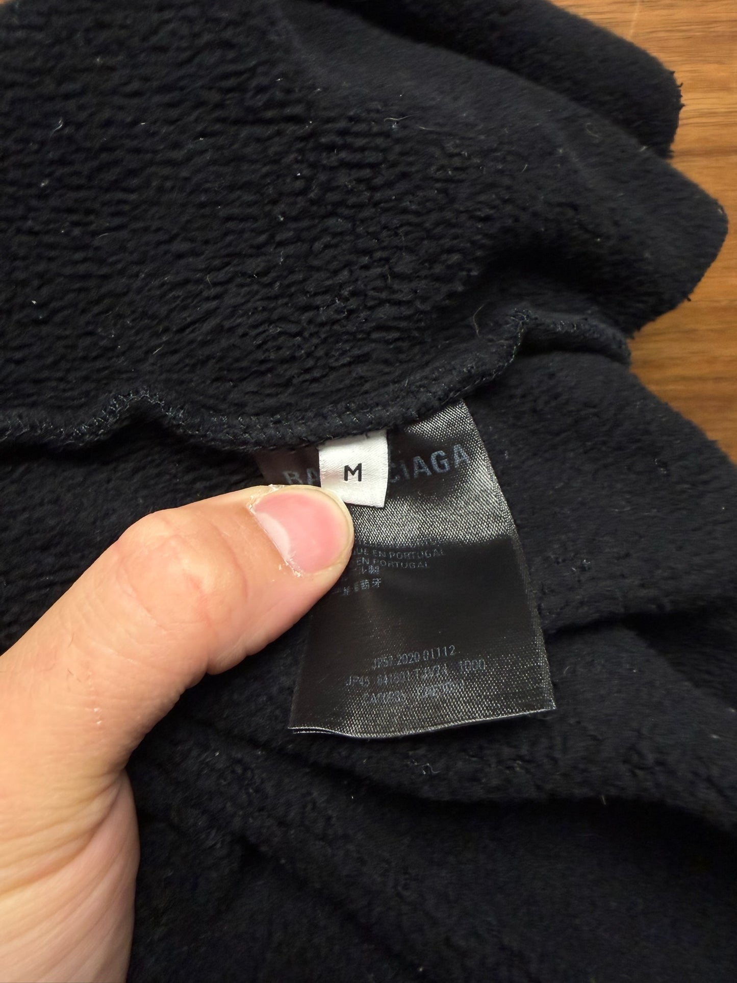 2020 Balenciaga Unbranded Black Wide Leg Heavy Cotton Sweatpants