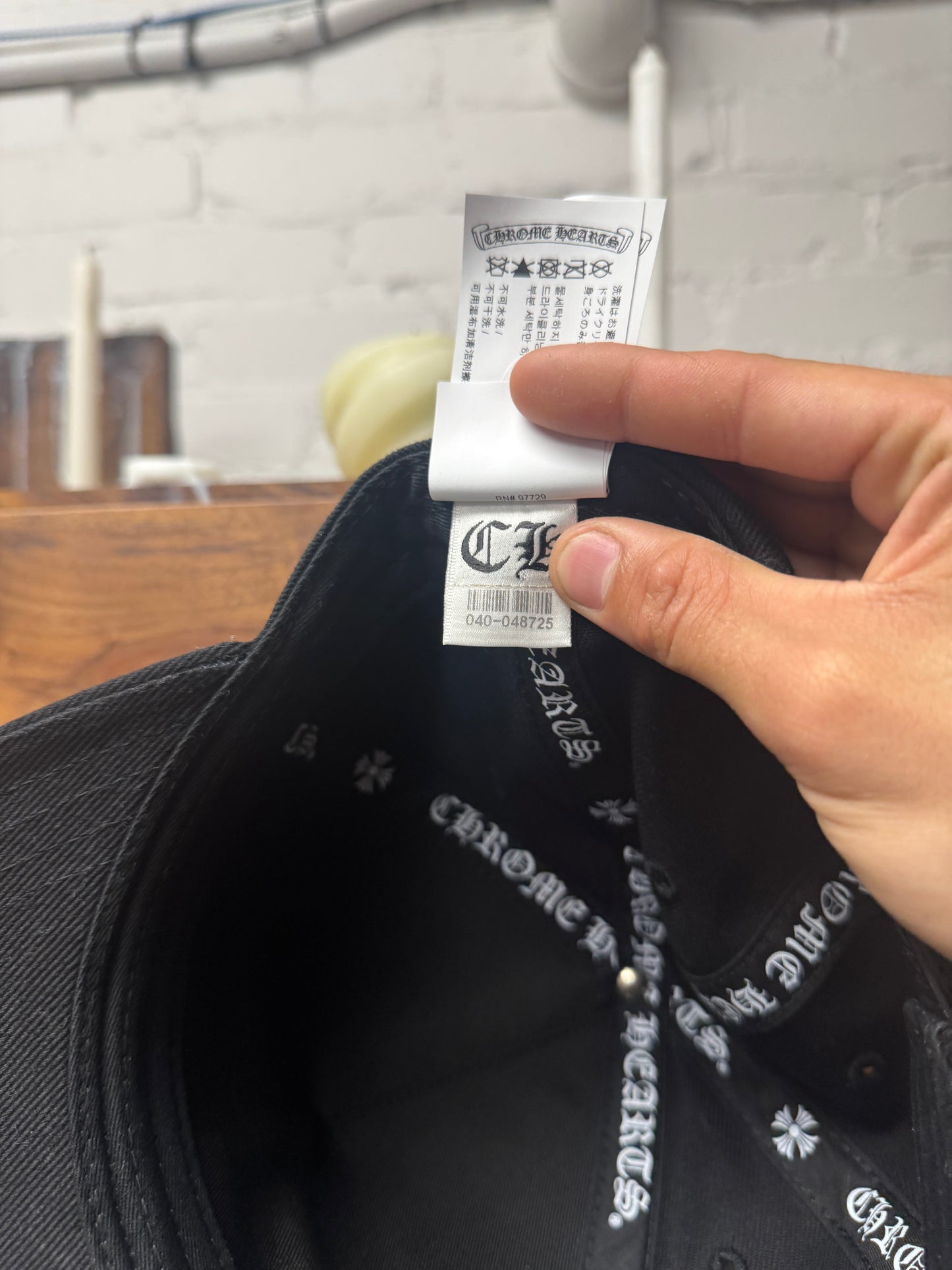 Chrome Hearts ‘RS3’ Triple Cross Black Trucker Hat