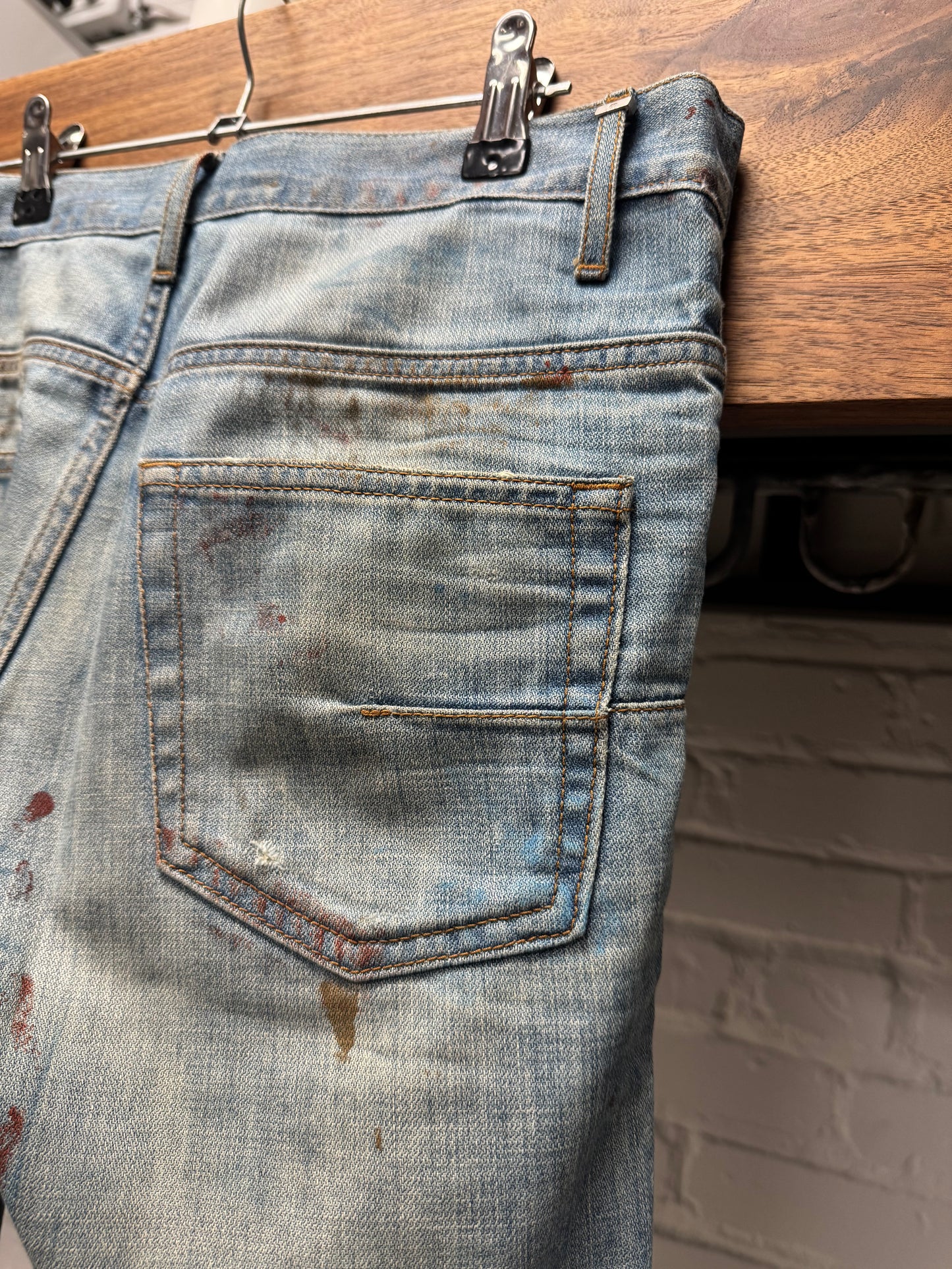 SS2010 Dior Homme ‘Wildcat’ Blood Stain Unaltered Denim
