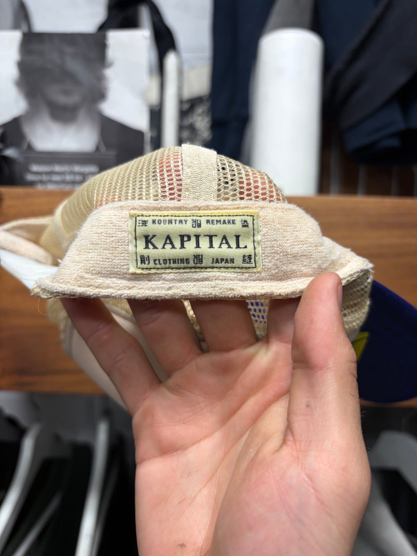 Kapital ‘Lovecats’ Brown/Purple Mesh Trucker Hat