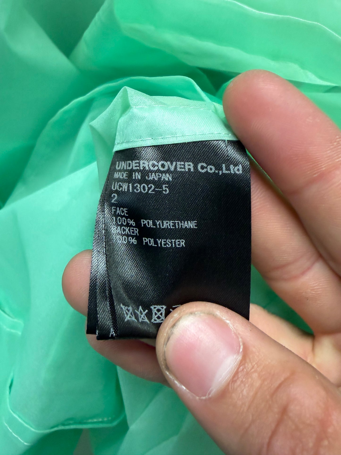 Undercover Translucent Nylon Rain Trench Coat Jacket