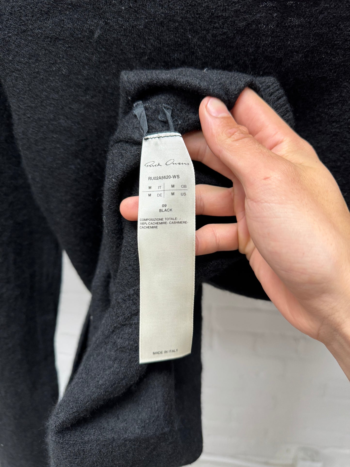 AW2021 Rick Owens Mainline ‘Gethsemane’ Cashmere Knit Sweater