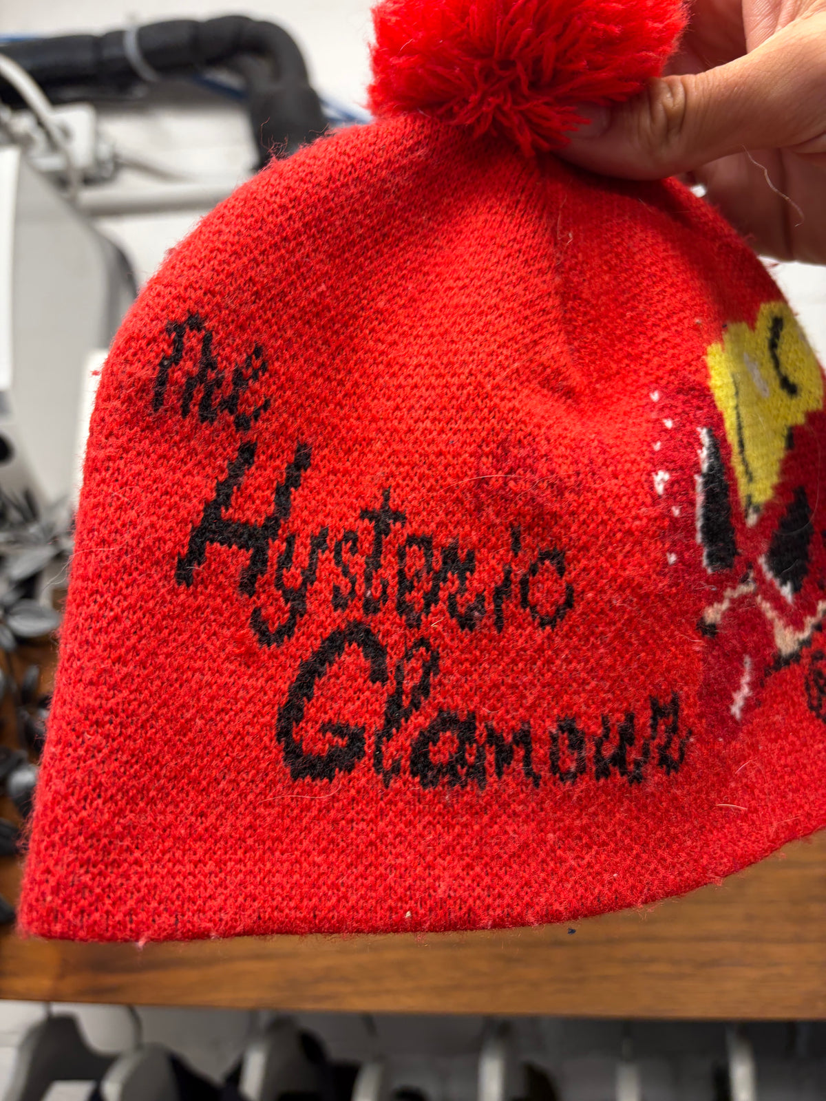 Hysteric Glamour Mini Red Pom-Pom Beanie