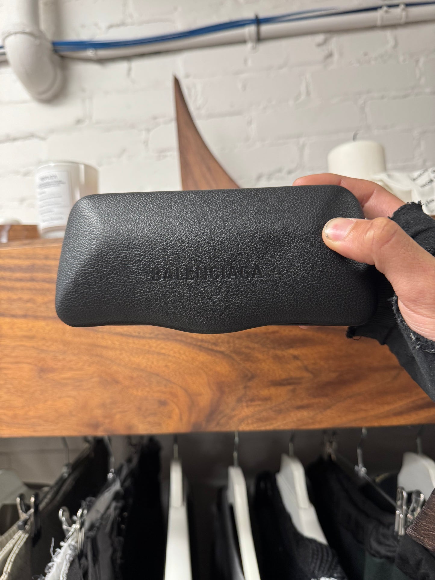 Balenciaga ‘BB Interlock Logo’ Matte Black Sunglasses