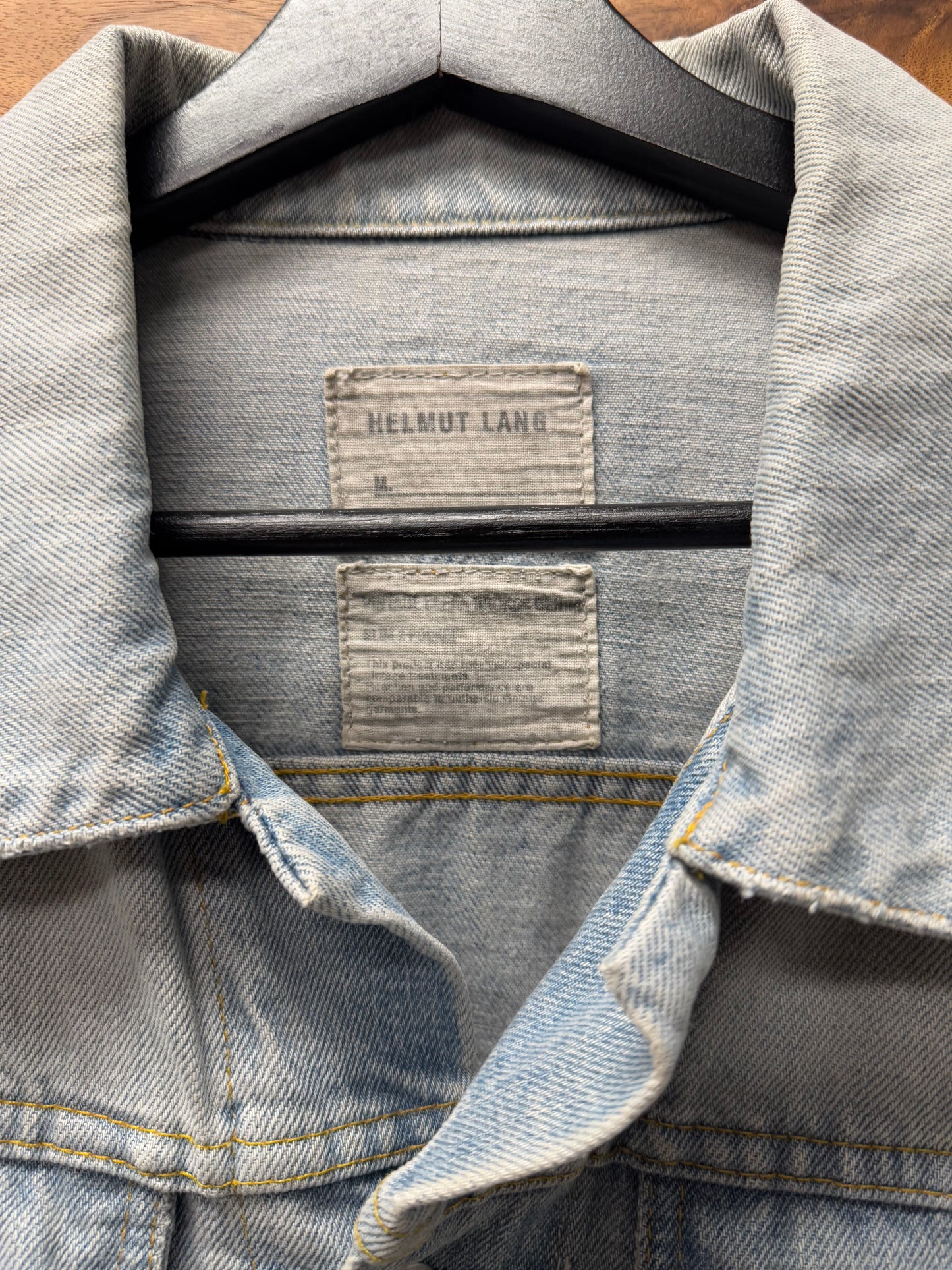 Vintage Helmut Lang ‘Faded Light Wash’ Denim Trucker Jacket
