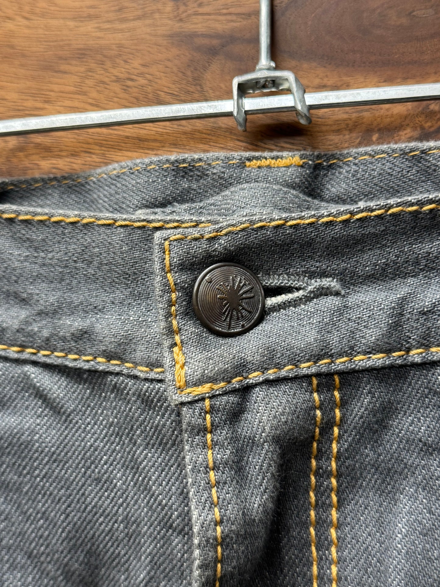 Mihara Yasuhiro Hybrid Grey/Blue Split Bootcut Denim