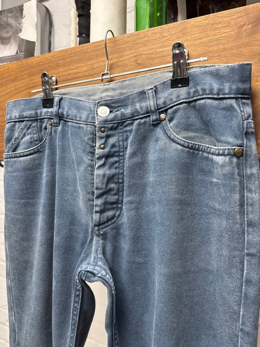 SS2012 Maison Margiela Low Rise Blue Mens Skinny Jeans