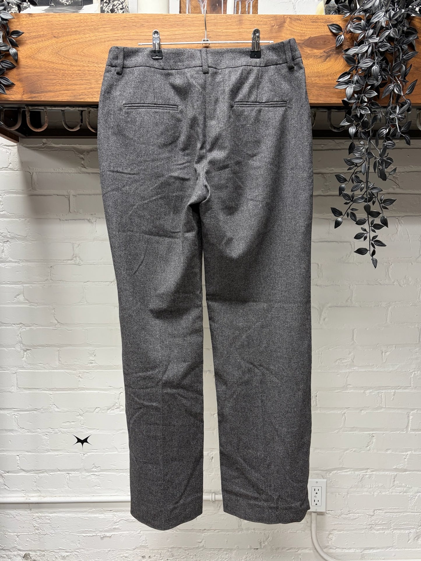 AW2007 Christian Dior Pleated Grey Wool Straight Leg Trousers