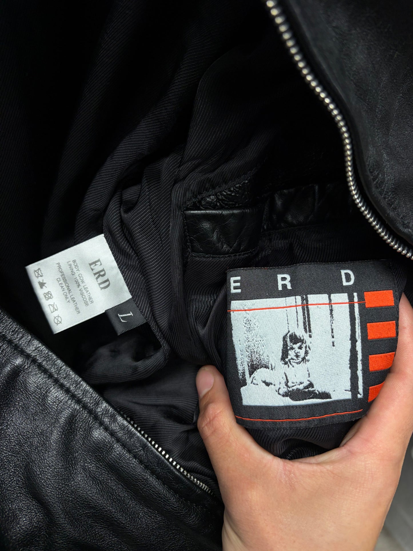 AW2024 Enfants Riches Deprimes ‘Midnight Oil’ Black Leather Jacket