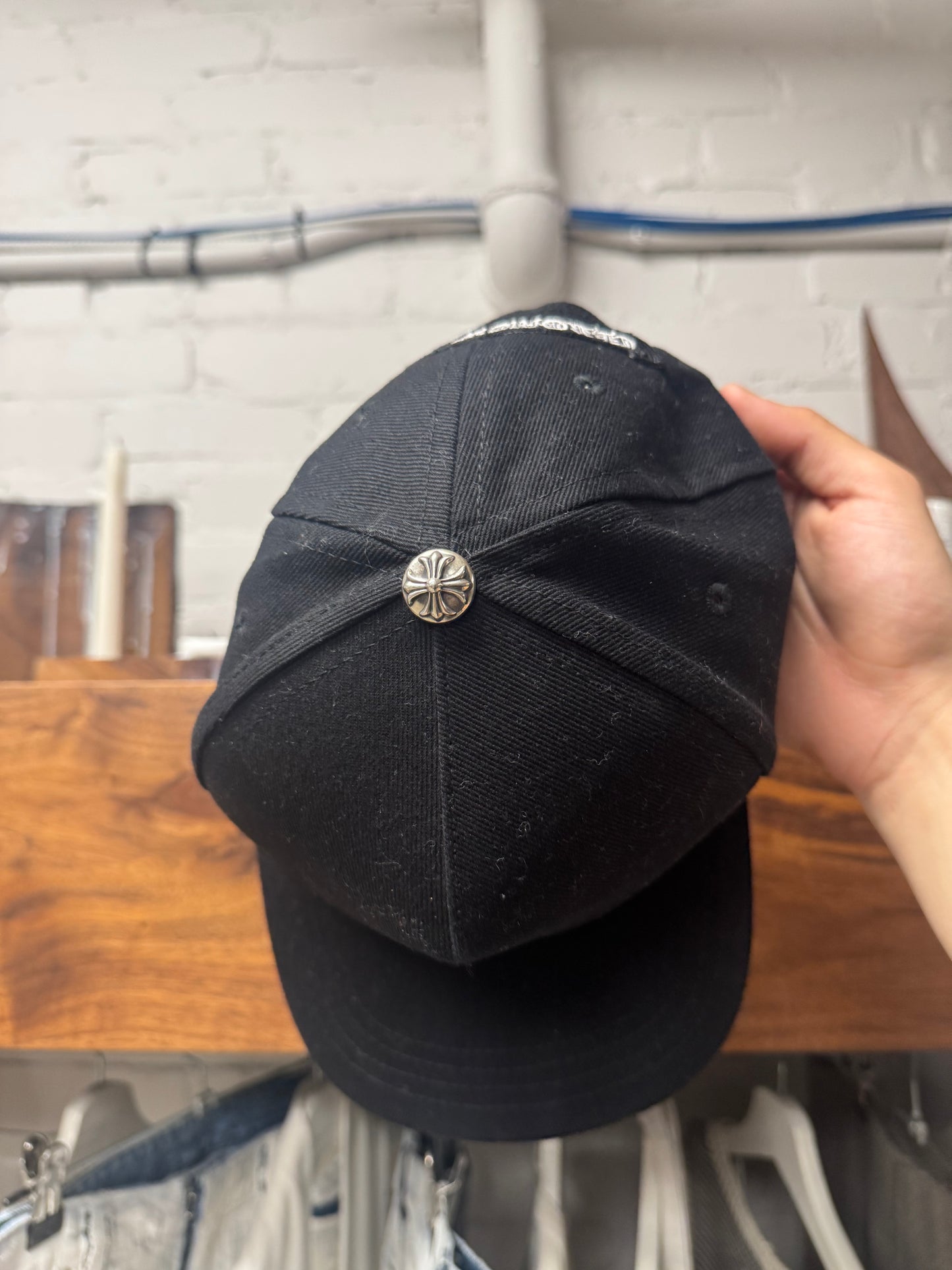 Chrome Hearts ‘RS3’ Triple Cross Black Trucker Hat